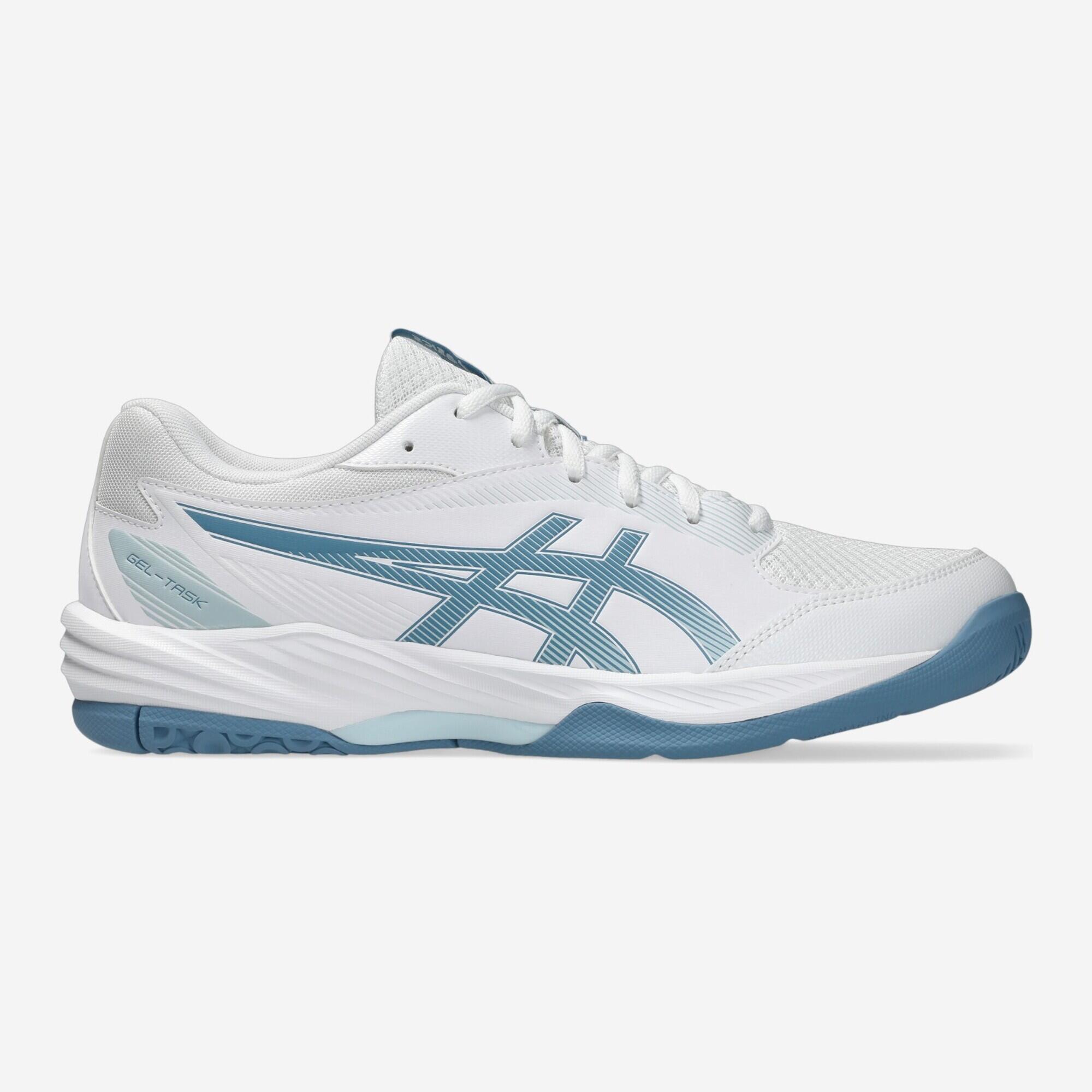 Damen/Herren Handball Hallenschuhe - Gel Task weiß/blau