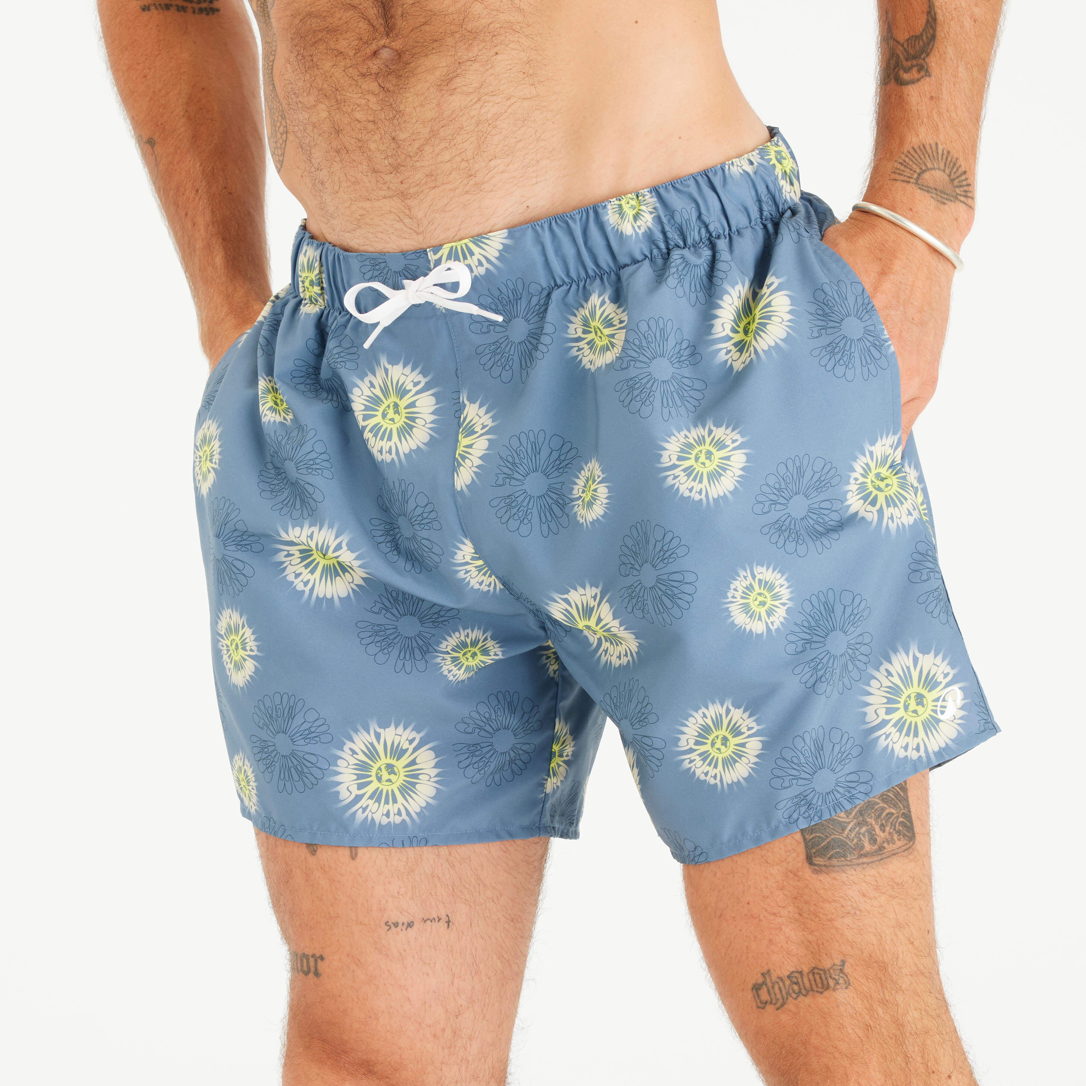 Boardshorts Herren 100 Molecule 15" blau