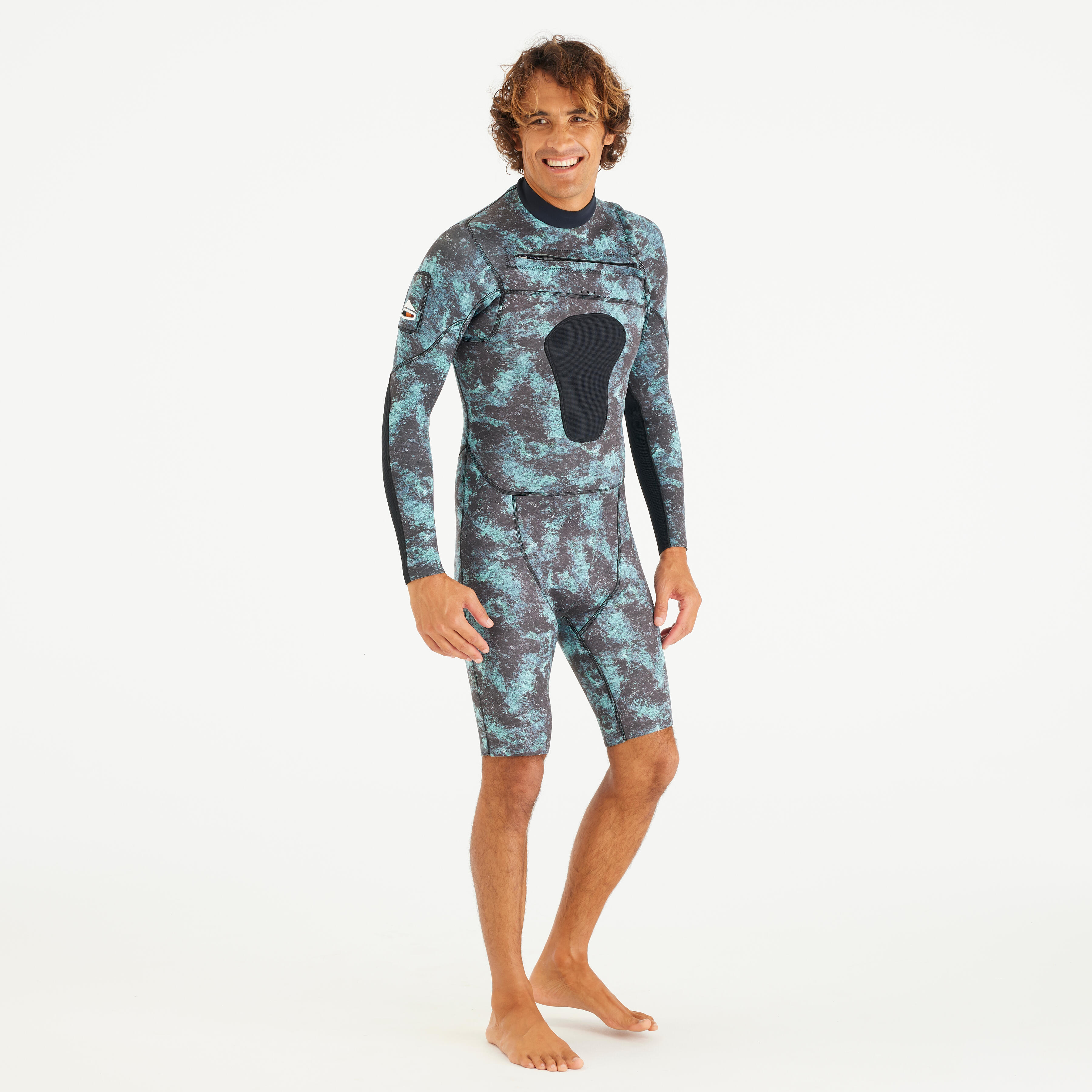 Neopren Shorty Tauchen Herren langarm SPF 900 2,5 mm camouflage