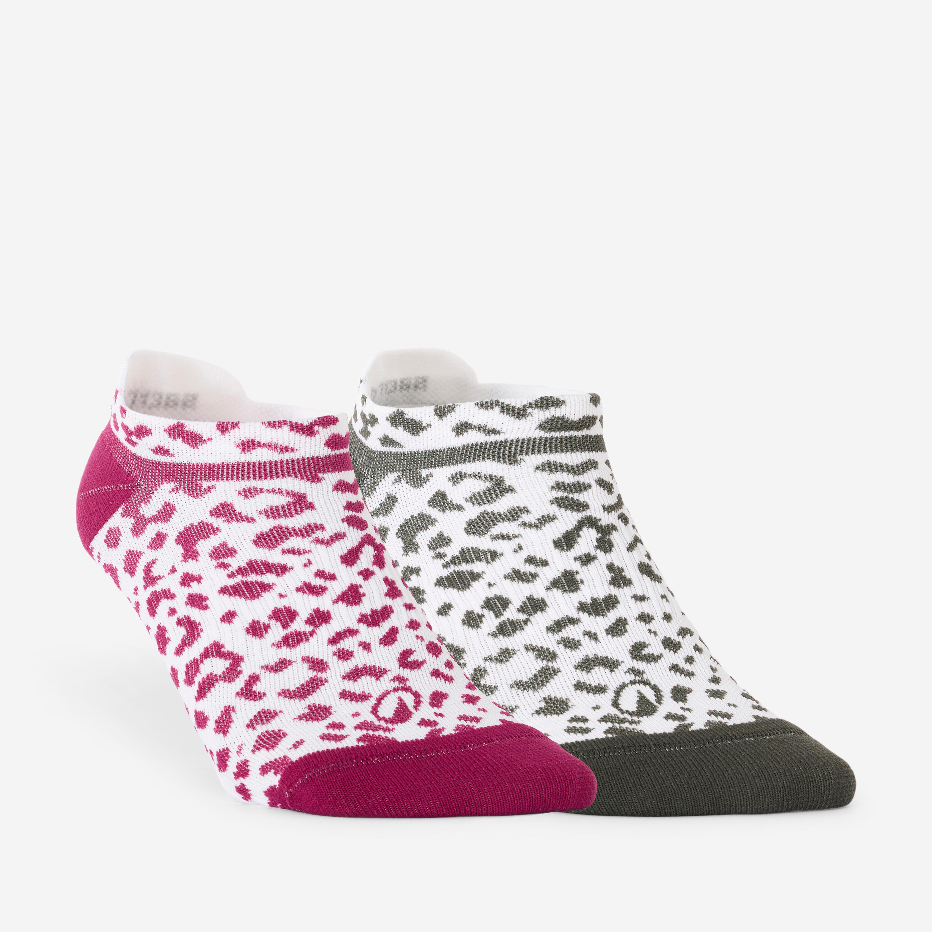 Sportsocken Invisible 2er-Pack - violett/grün