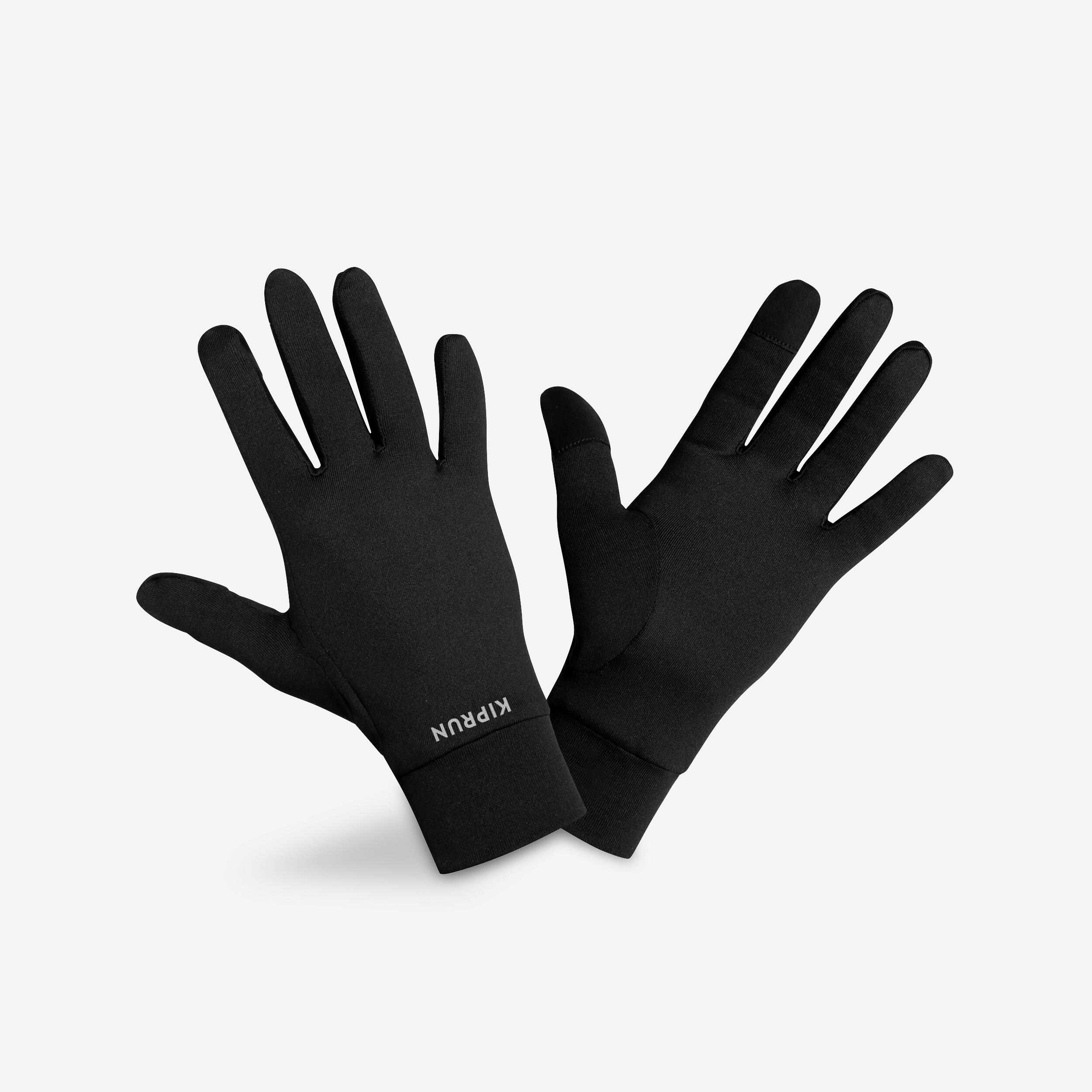 Lauf-Handschuhe Touchscreen-Funktion warm - Run 100 V2 schwarz