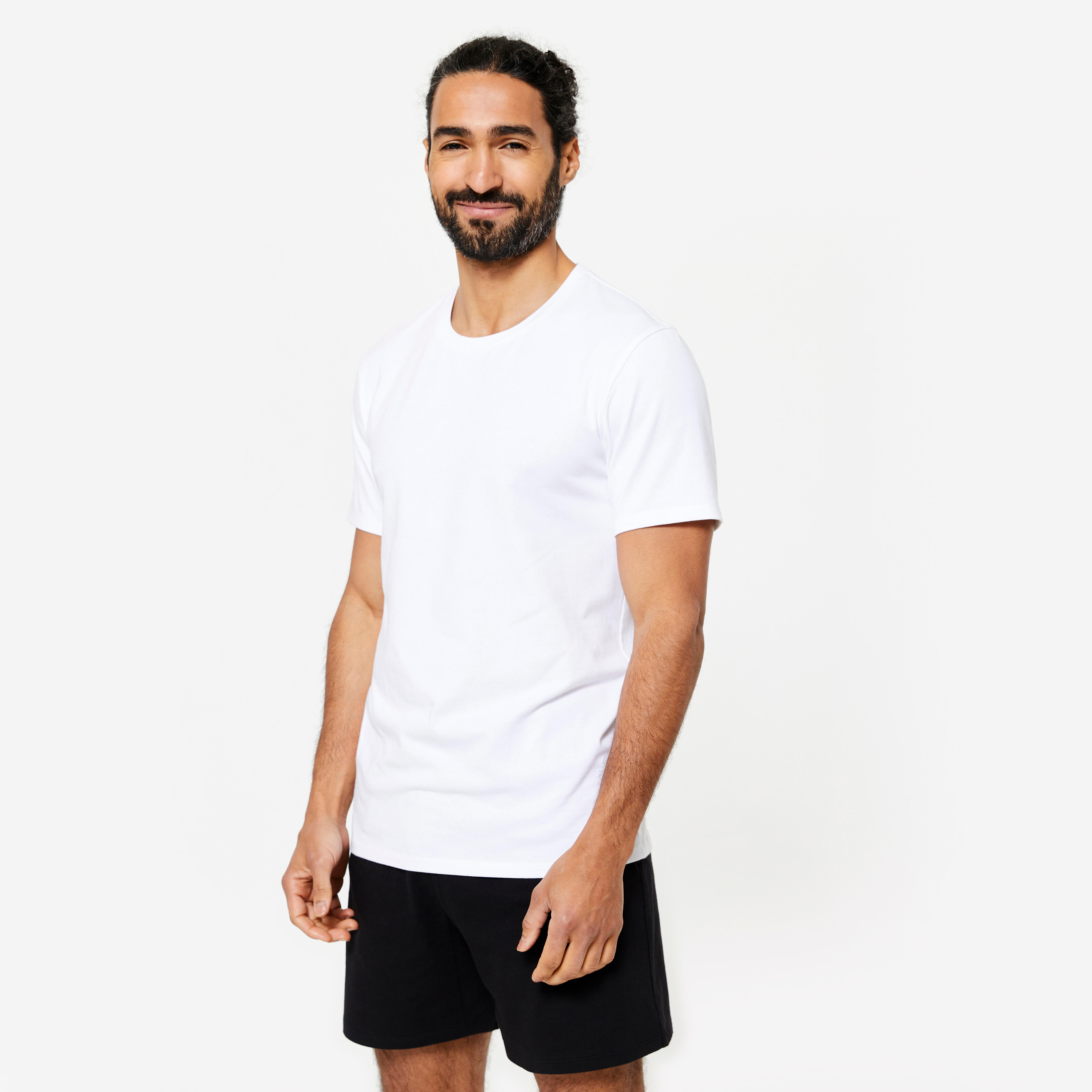 T-Shirt Herren Baumwolle - 100 Sportee weiß