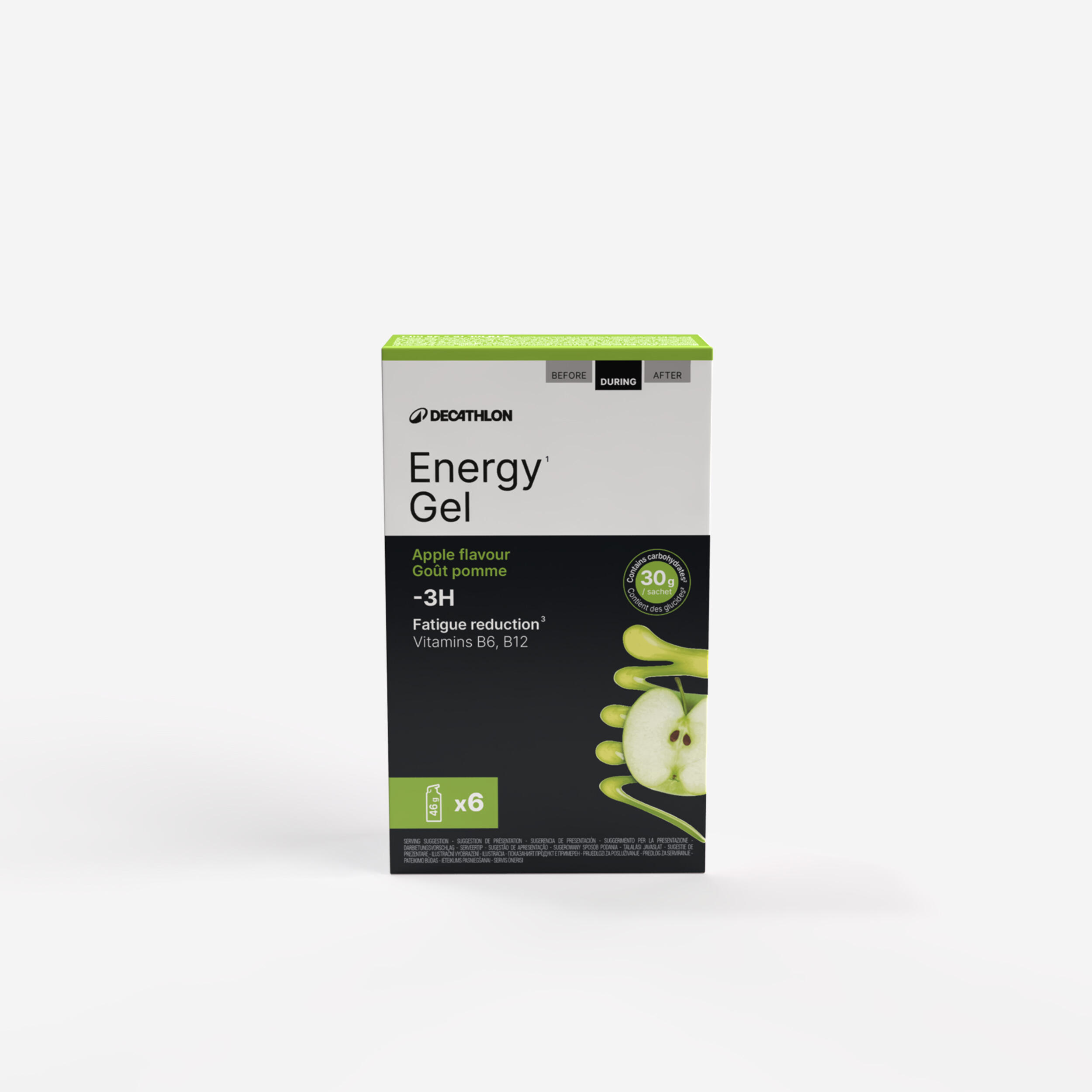 Energy Gel Apfel 6 St. für Belastungen unter 3 Stunden