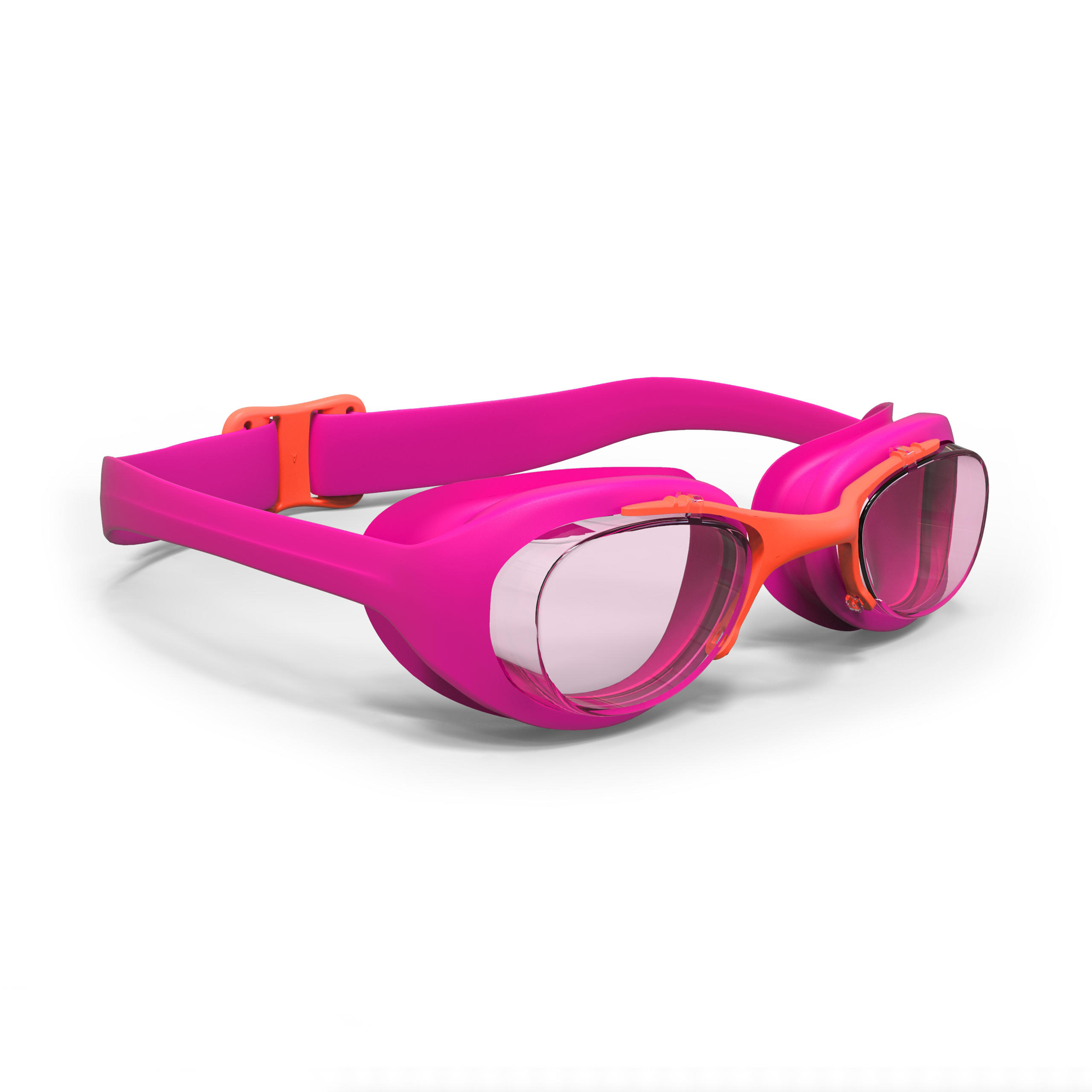Schwimmbrille Kinder klar - XBase rosa/orange