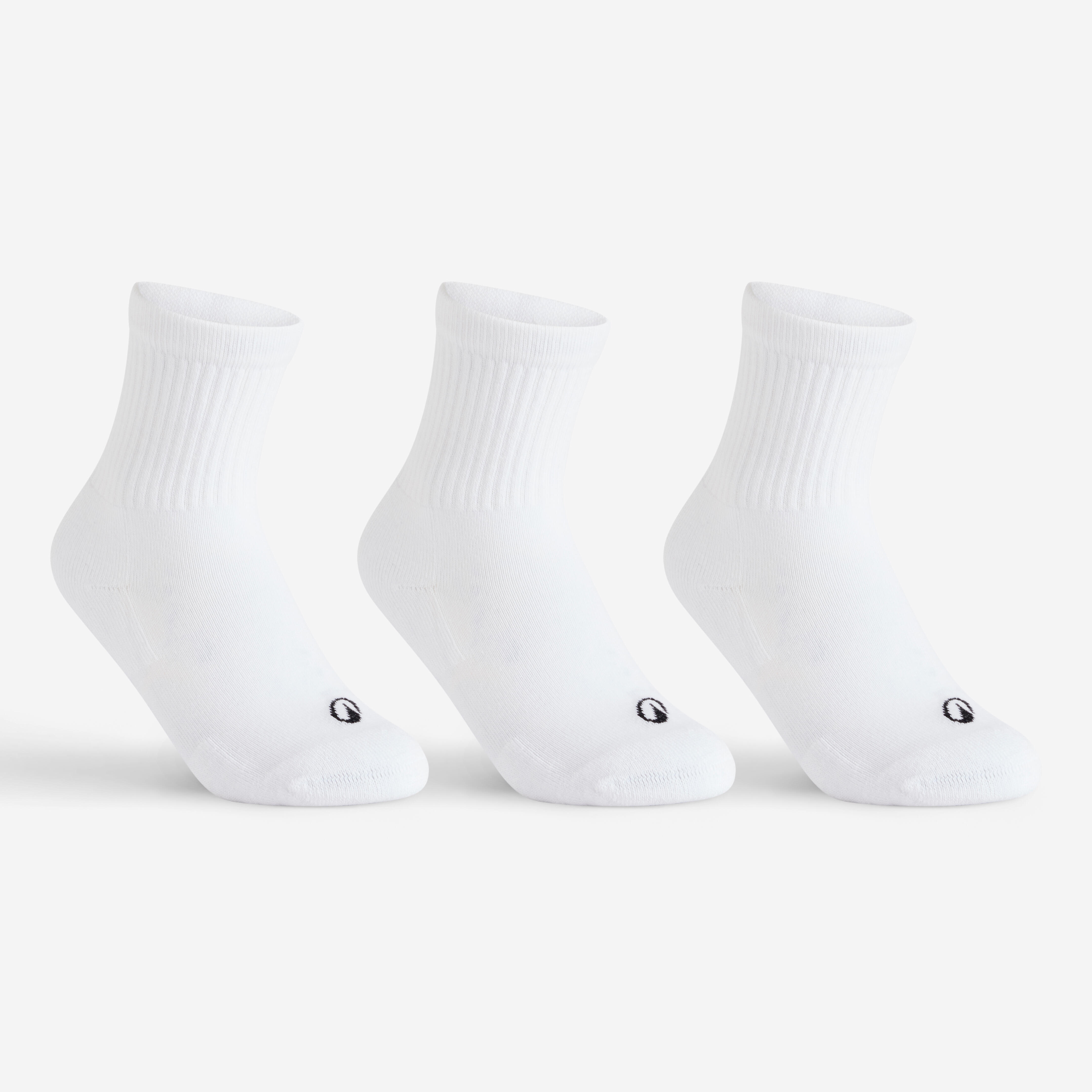 Tennissocken RS 100 High Kinder 3er-Pack weiss