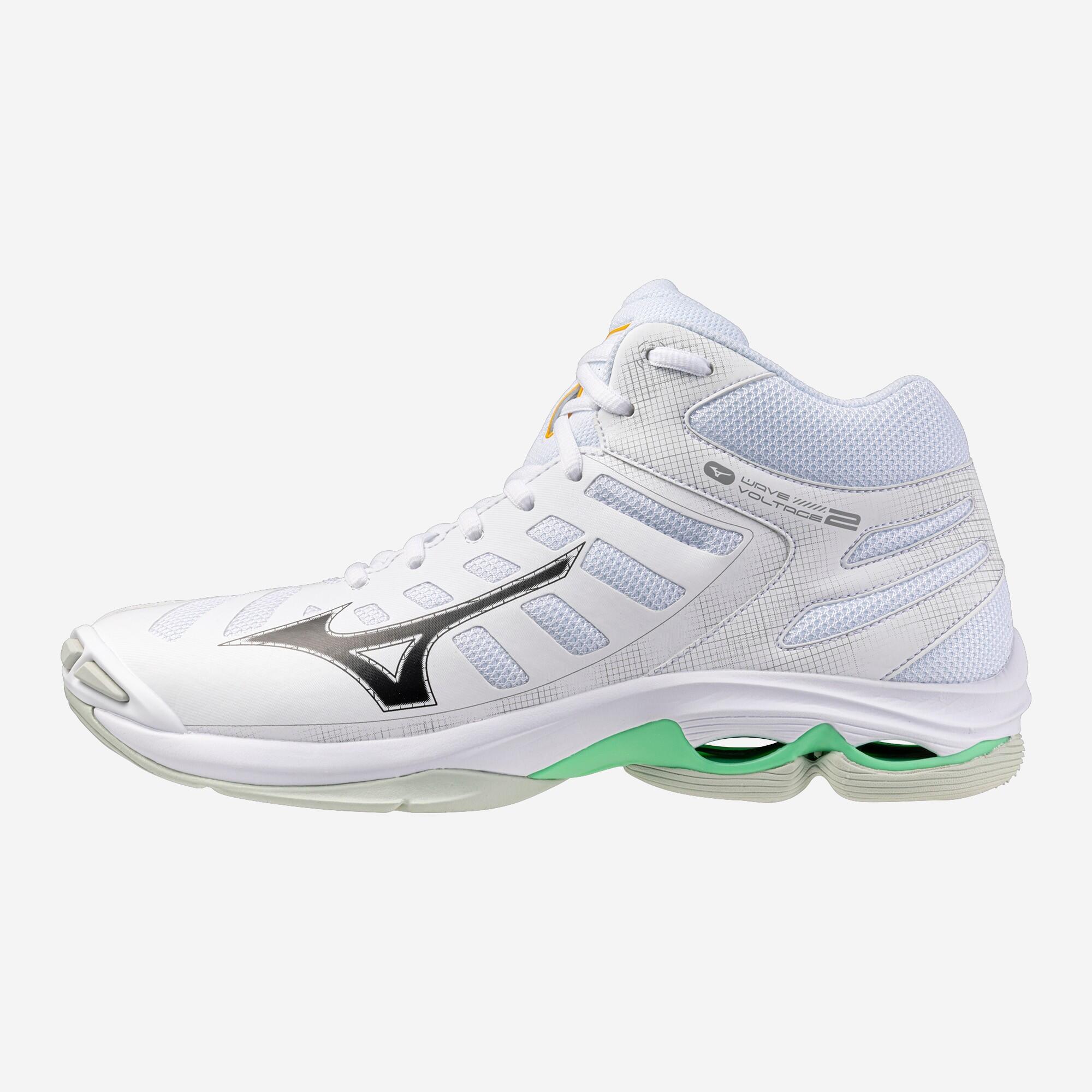 Damen Volleyball Hallenschuhe MID - Mizuno Wave Voltage 2 weiß