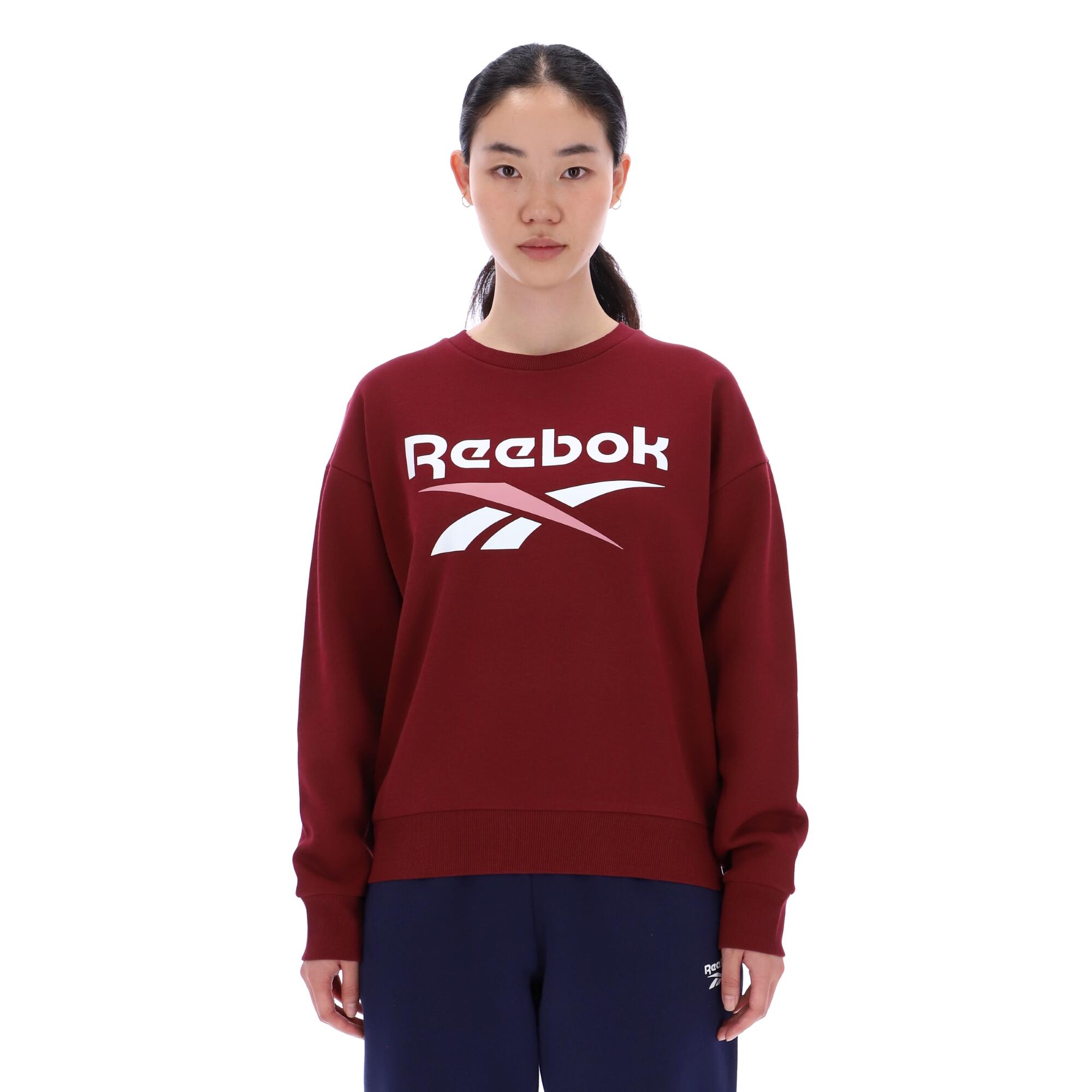 Reebok Hoodie Damen Fleece - bordeaux
