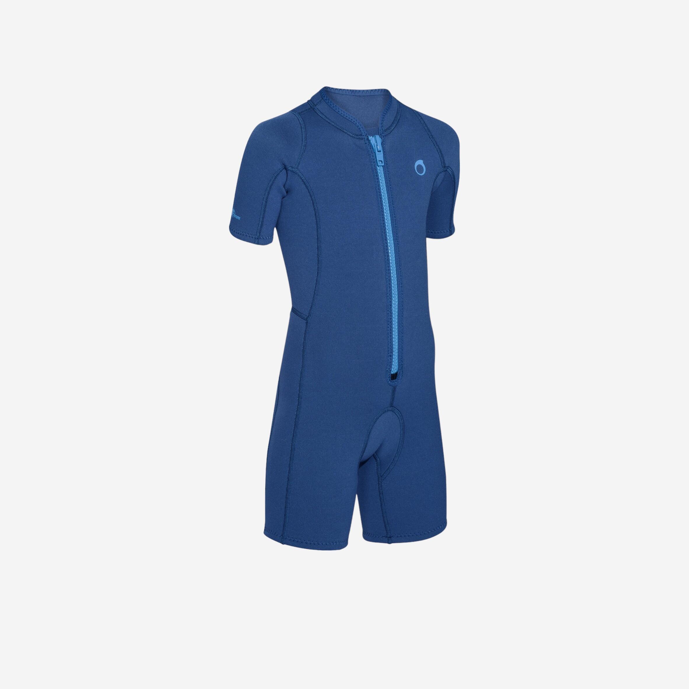 Neopren Shorty Schnorcheln Kinder 2 mm marineblau