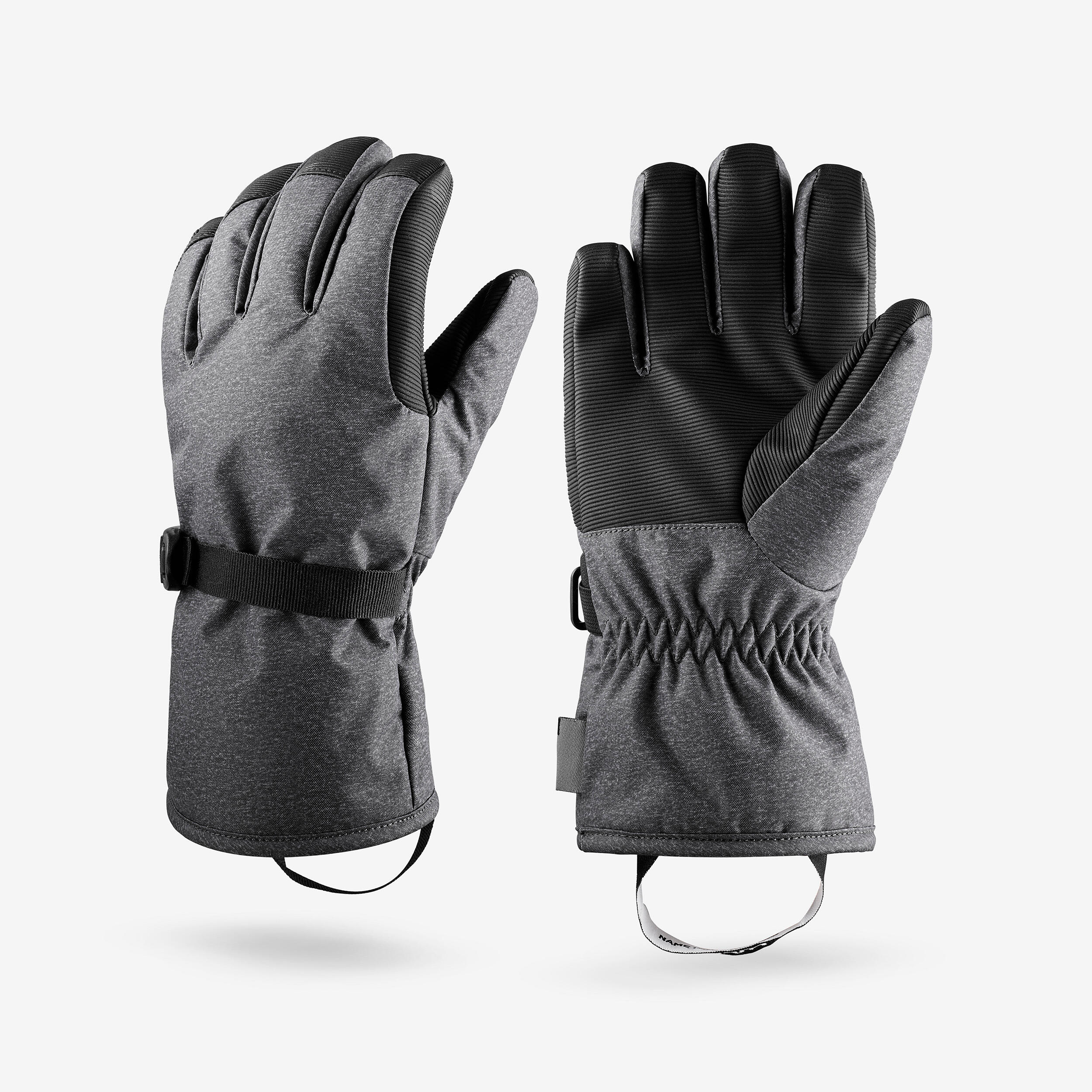 Skihandschuhe Kinder 6–14 Jahre 29 % recyceltes Polyester - GL 500 schwarz
