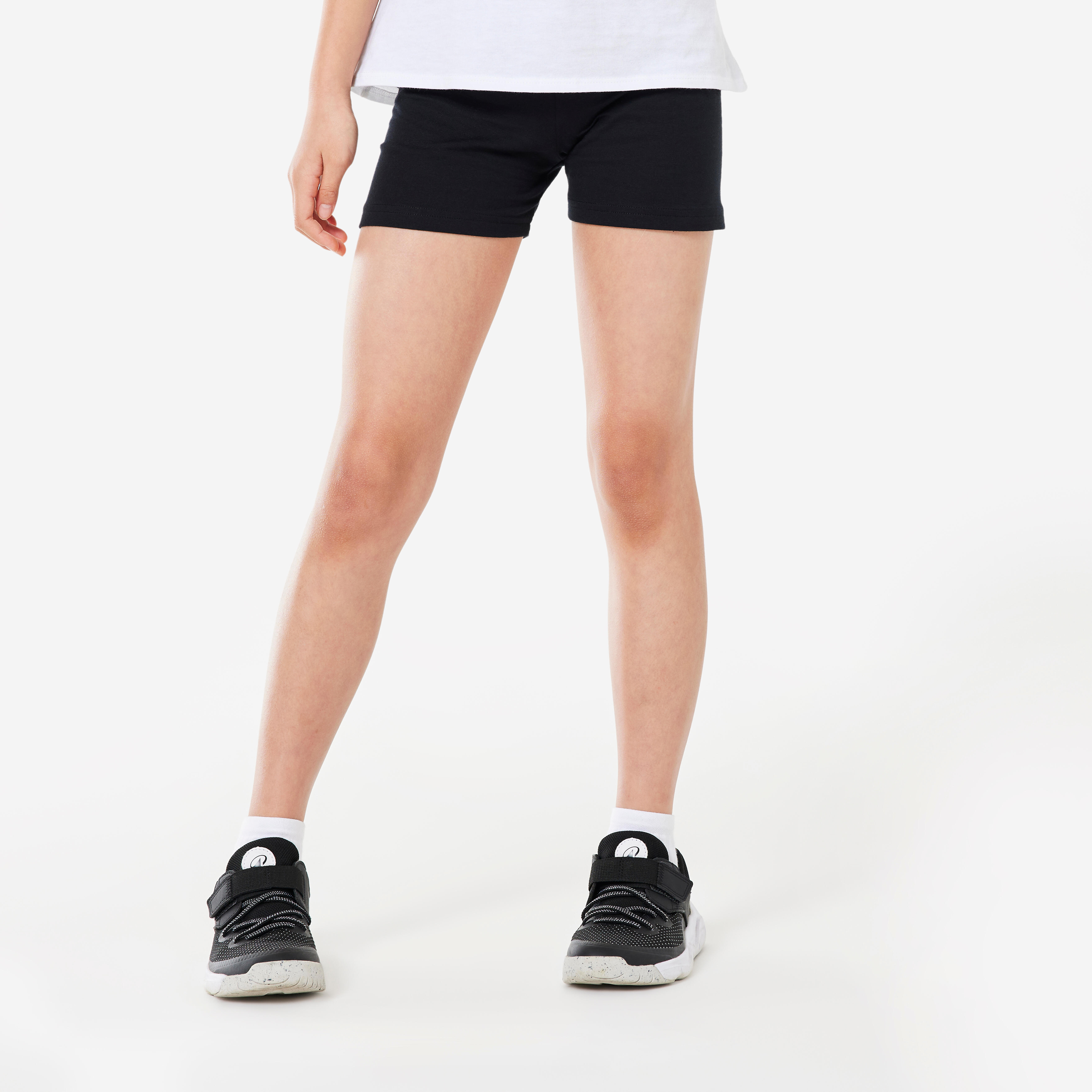 Shorts Kinder Baumwolle kurz - schwarz