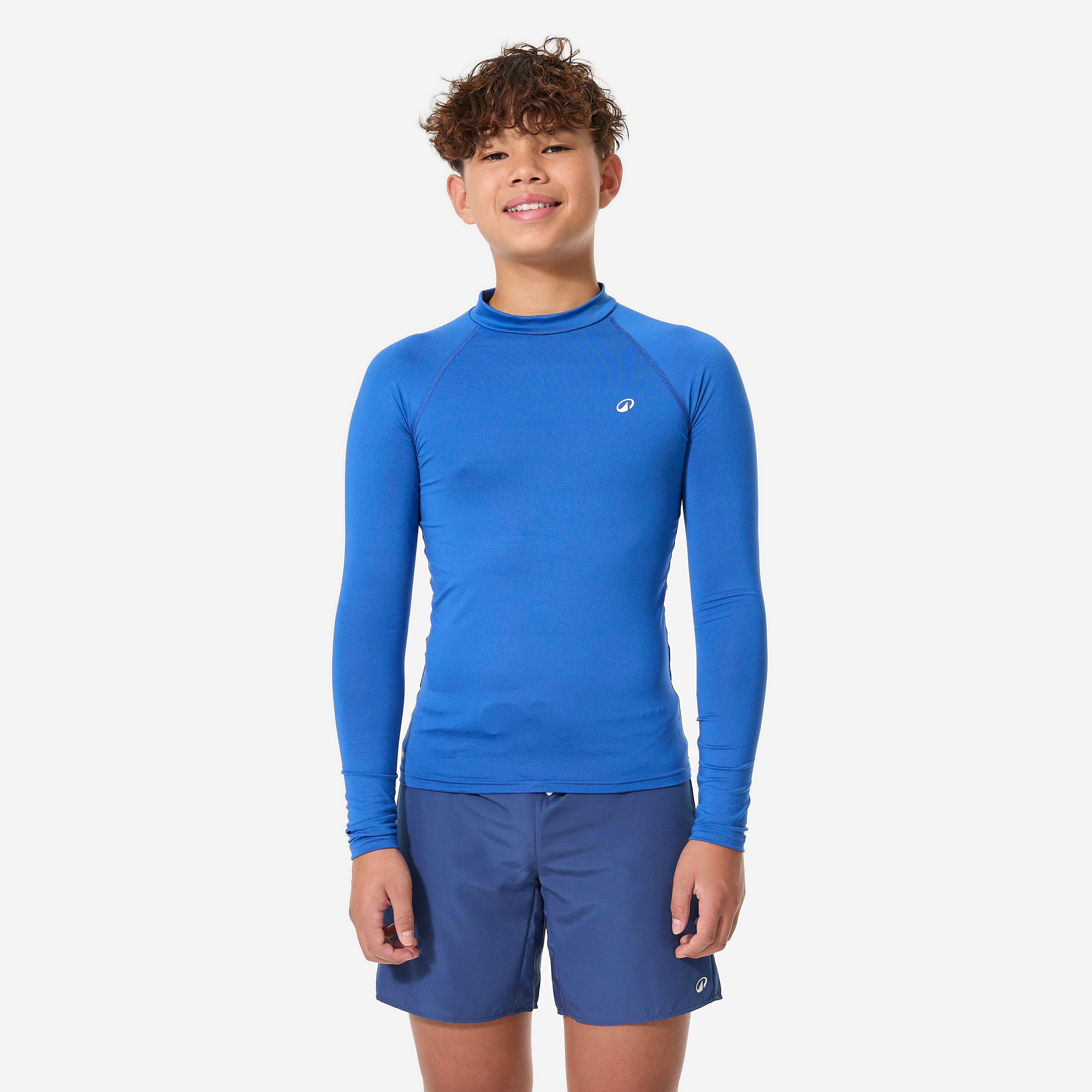 UV-Shirt langarm Surf Kinder 100 blau