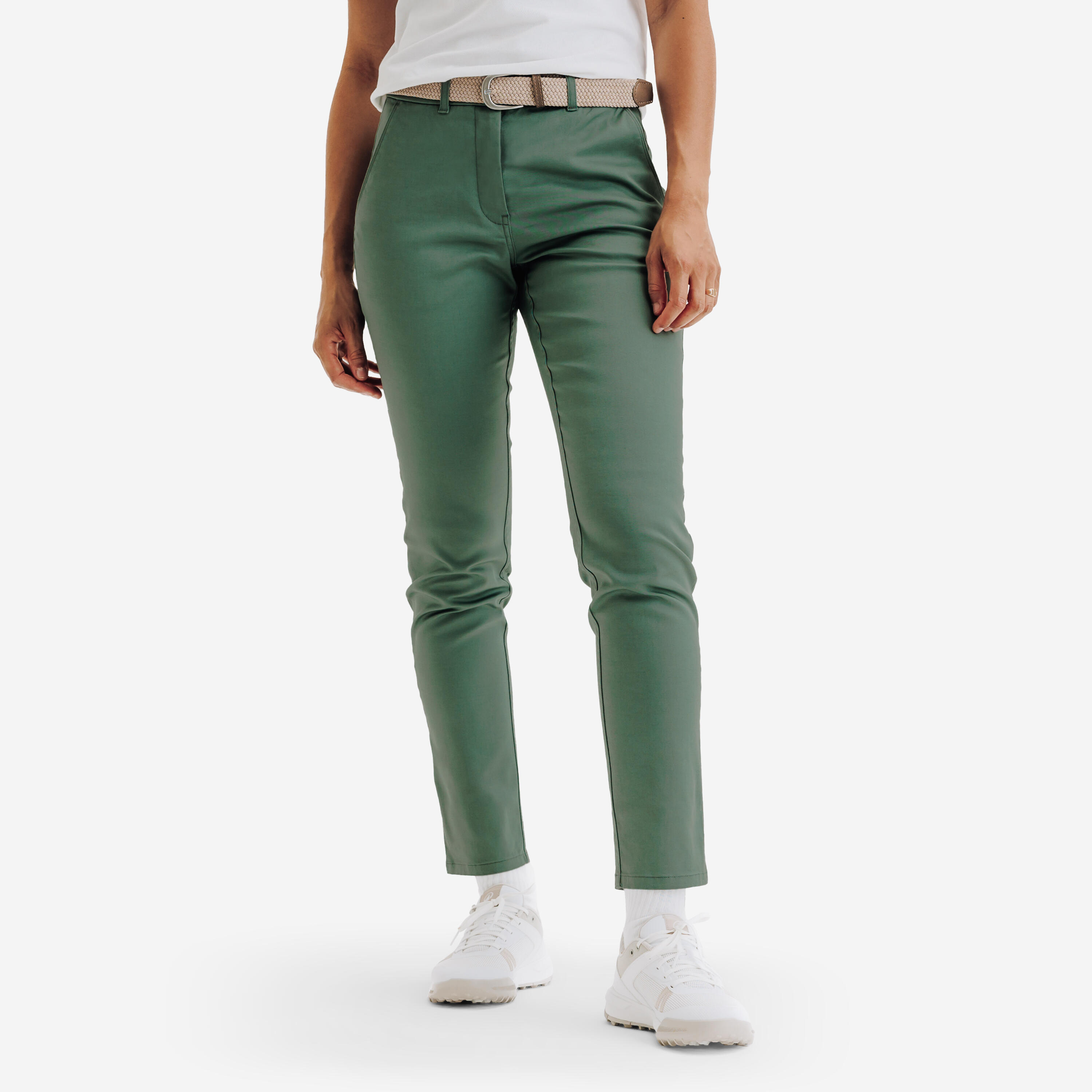 Damen Golfhose Chino - MW500 grün