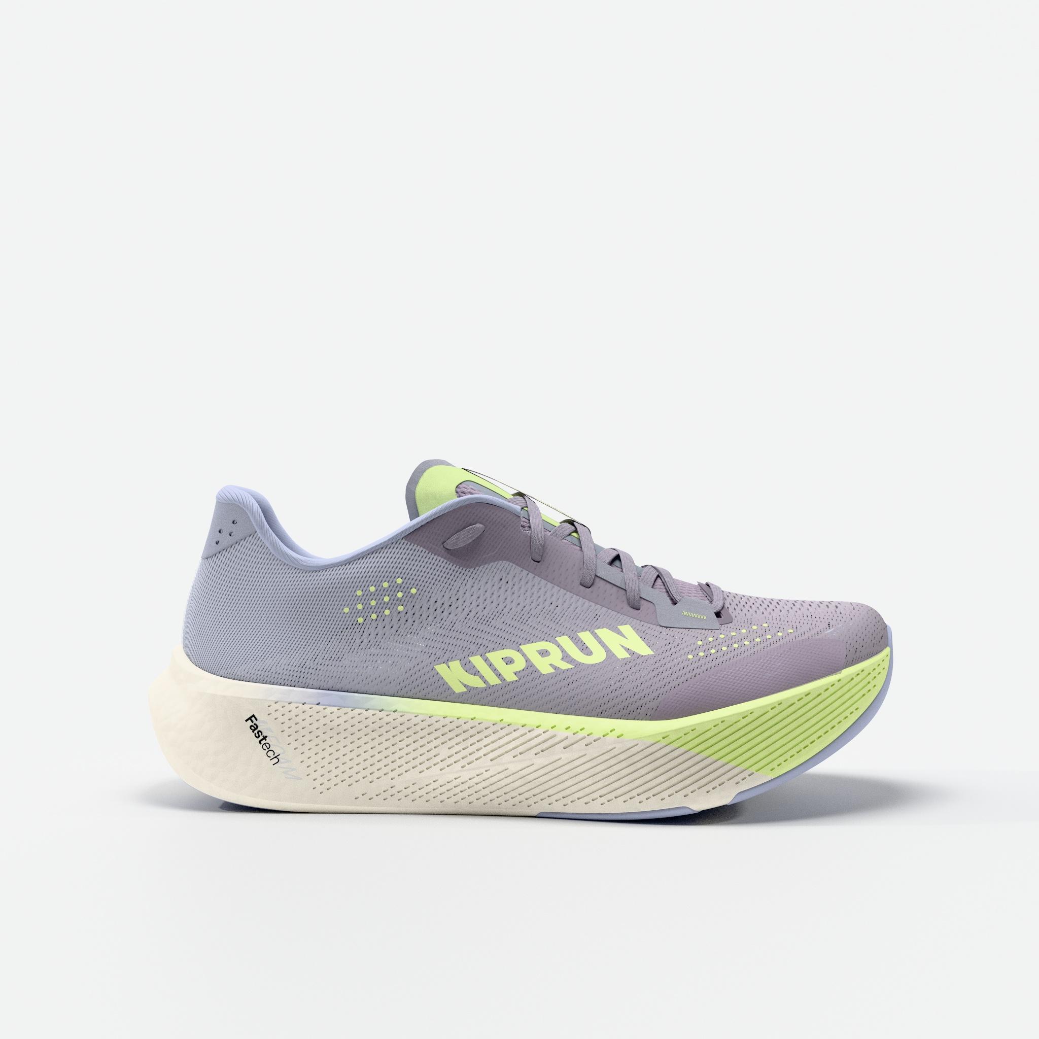 Laufschuhe Straßenlauf Damen - Kipride hellviolett/gelb
