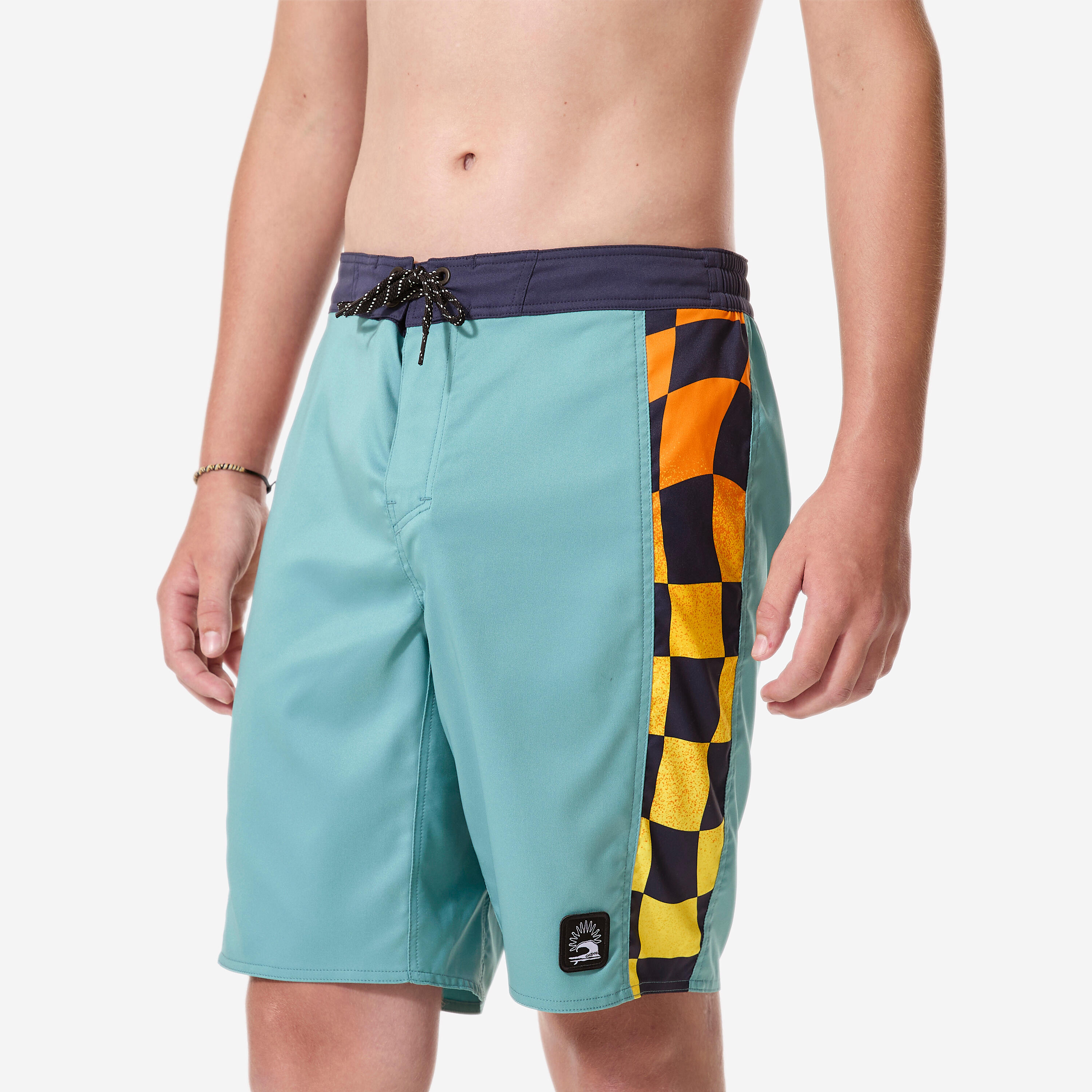 Boardshorts Kinder 900 Checkboard blau