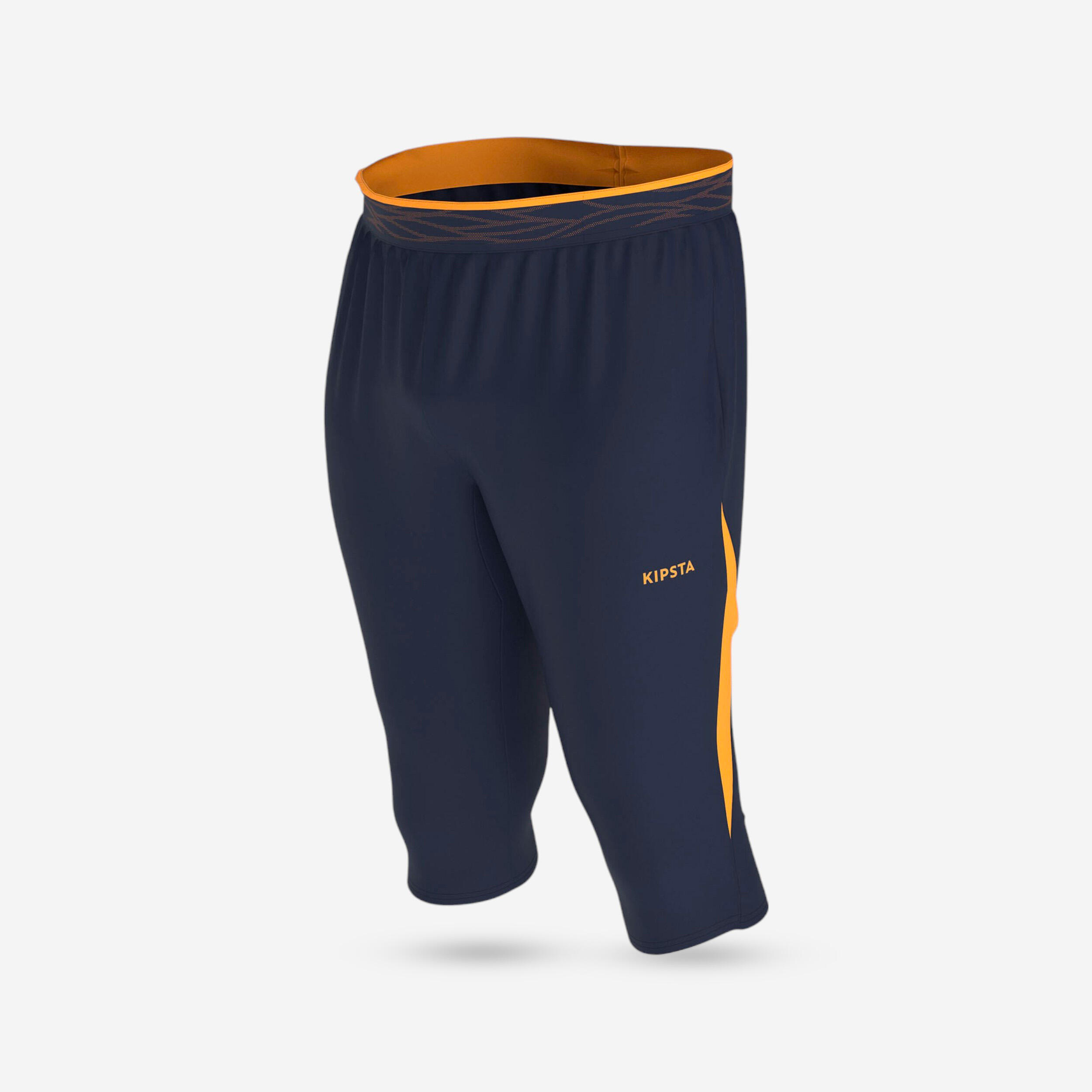 Damen/Herren Fußball 3/4 Hose - CLR marineblau/orange