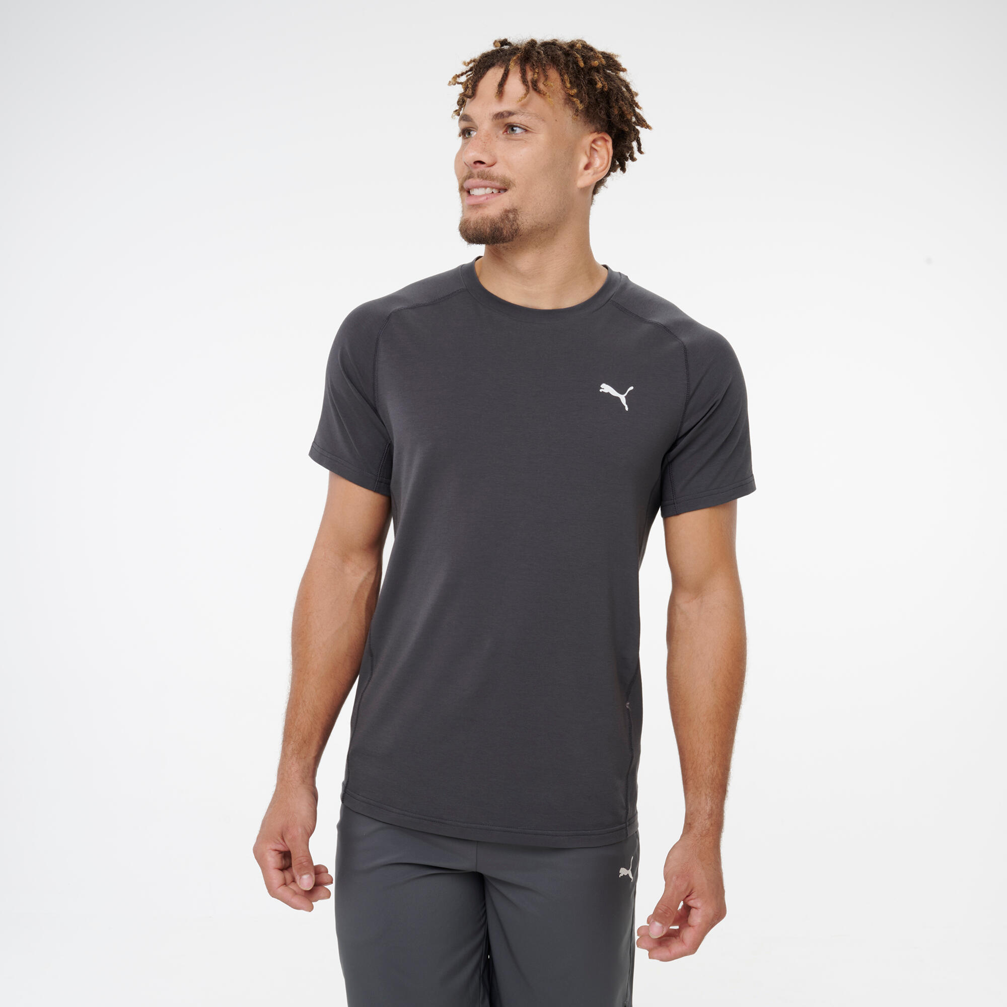 PUMA T-Shirt Herren Baumwolle - grau
