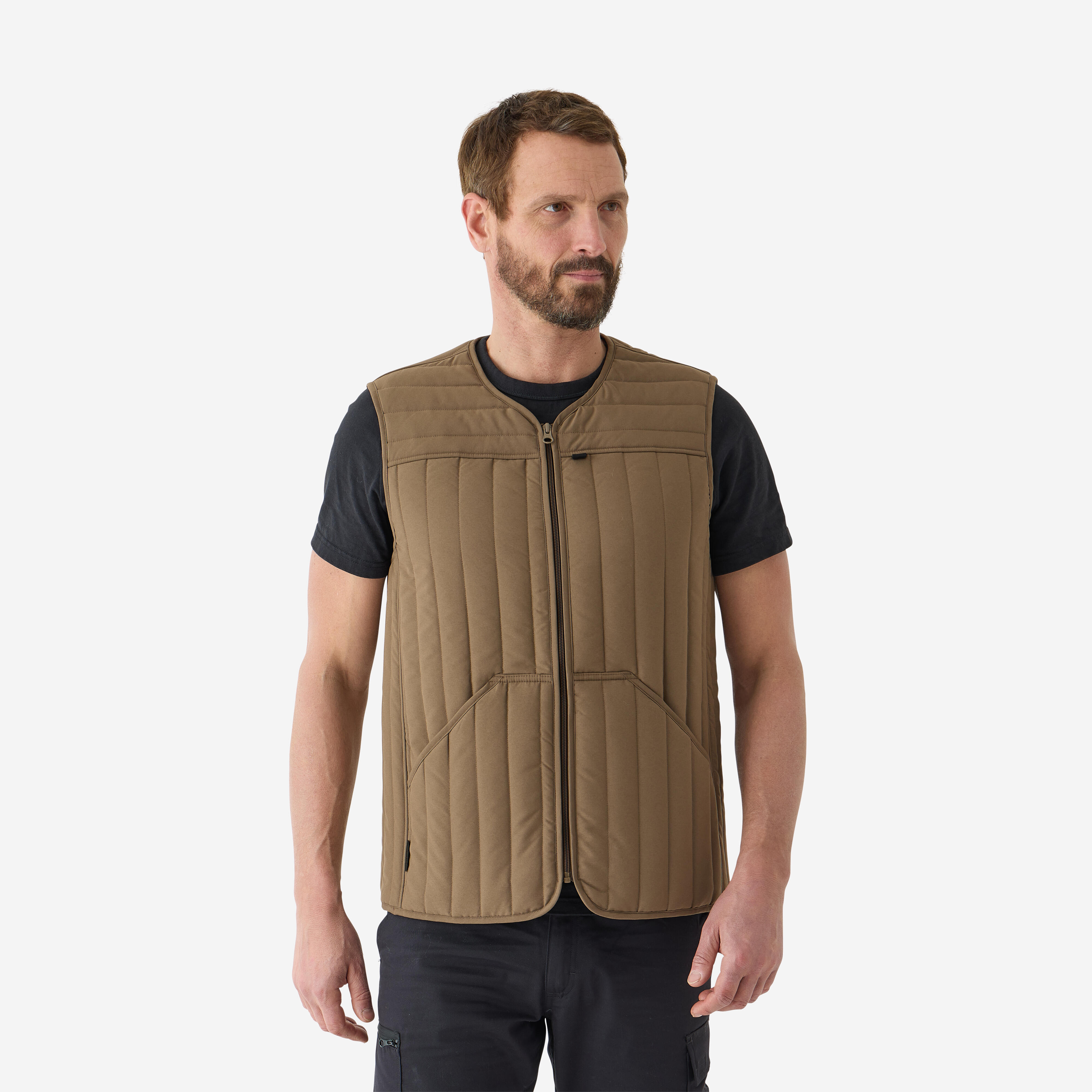 Weste 100 wattiert beige