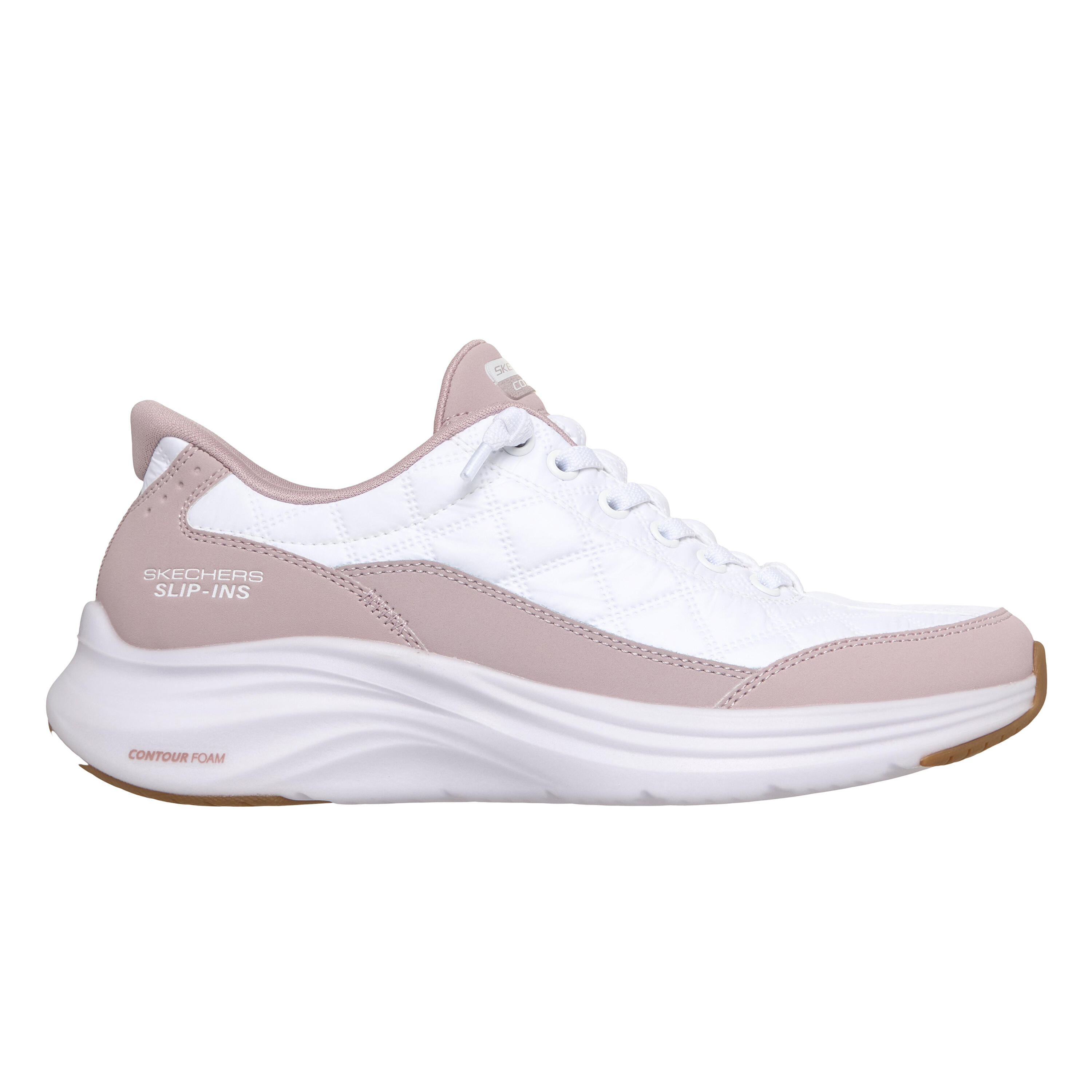 Skechers Fitnessschuhe Sneaker Damen Slip-ins - Cozy Fit weiß/beige