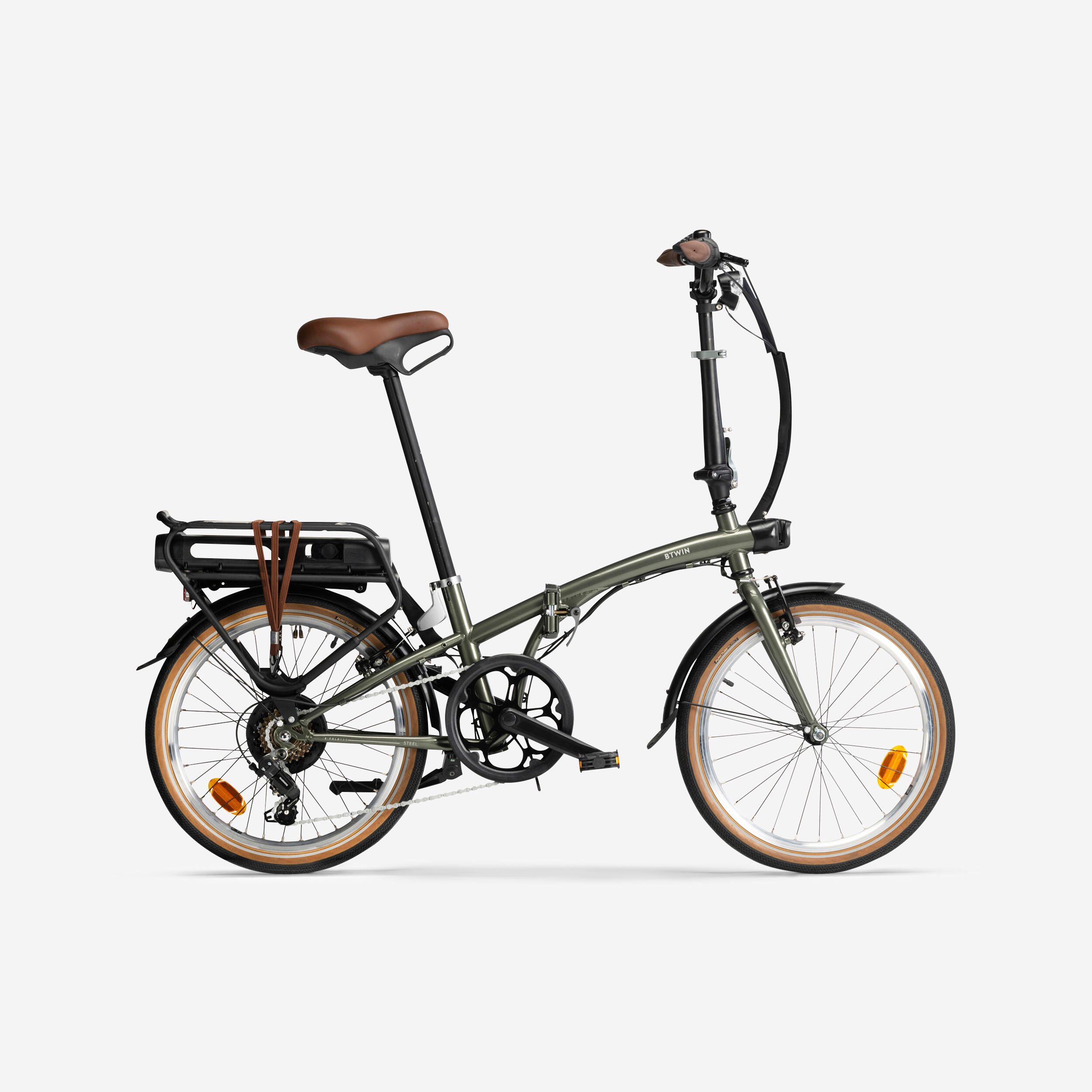E-Bike Faltrad Klapprad 20 Zoll E-Fold 500 khaki
