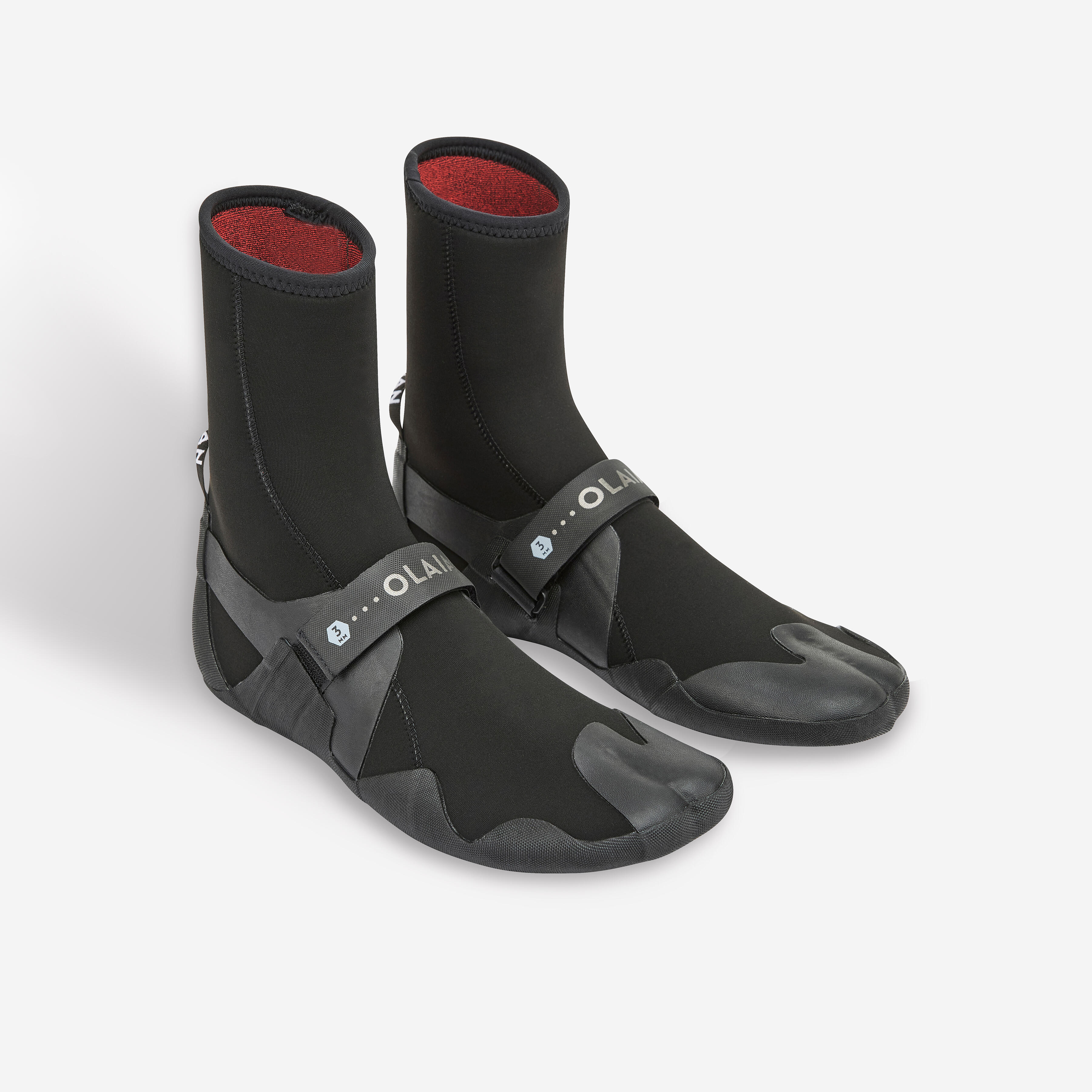 Surfschuhe Naturgummi 3 mm Yulex 900 schwarz