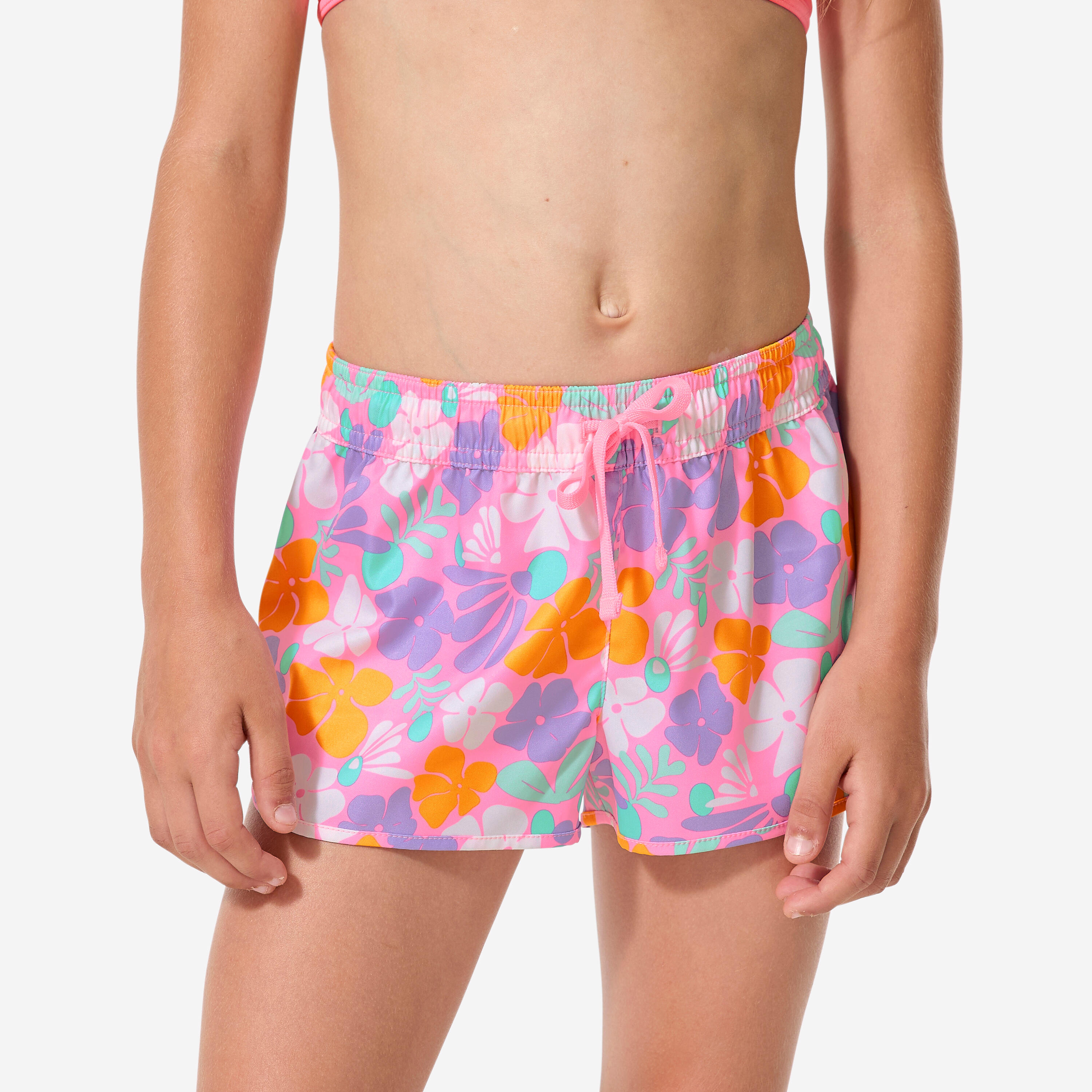 Boardshorts Mädchen Caro 100 rosa geblümt