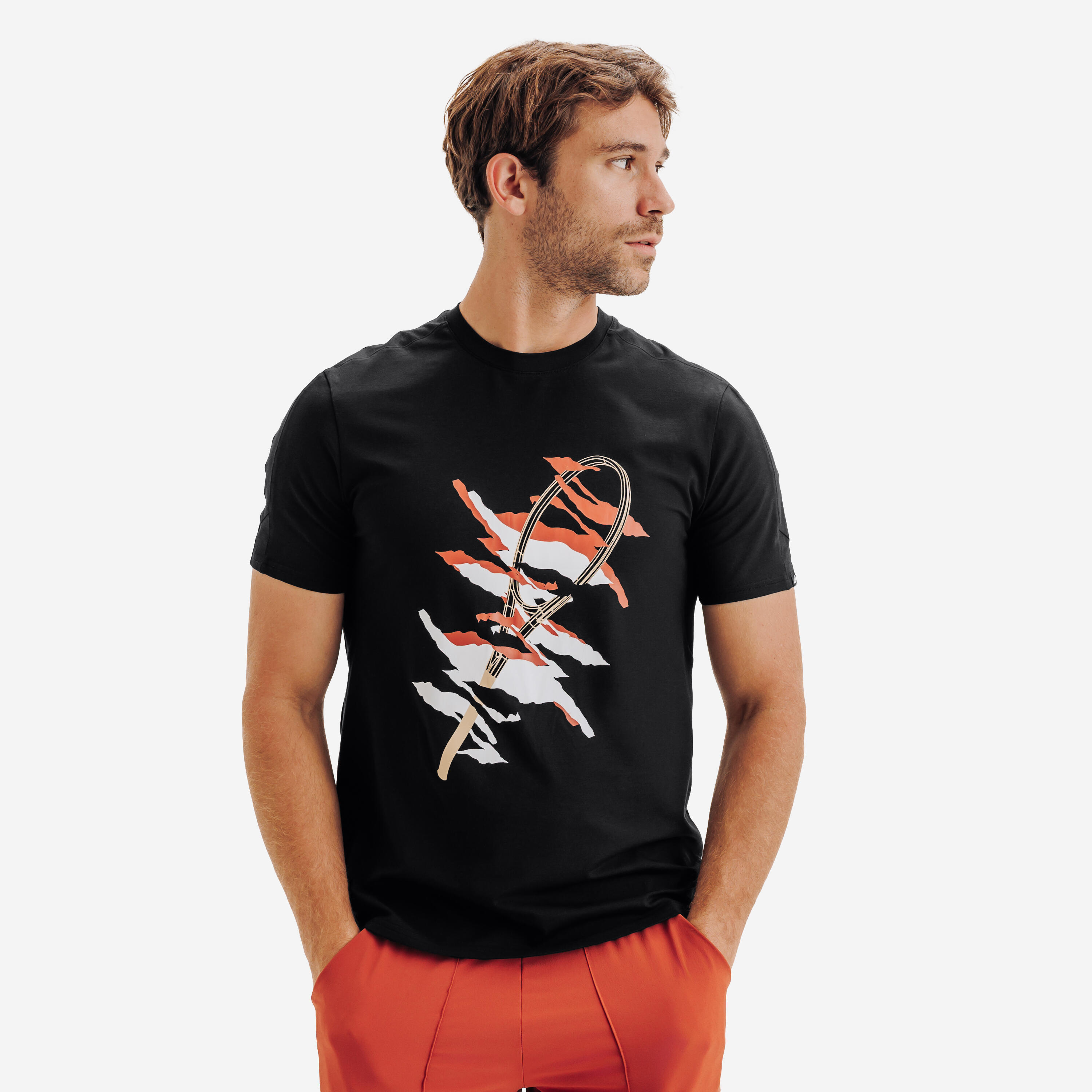 Herren Tennis T-Shirt - Soft TTS schwarz