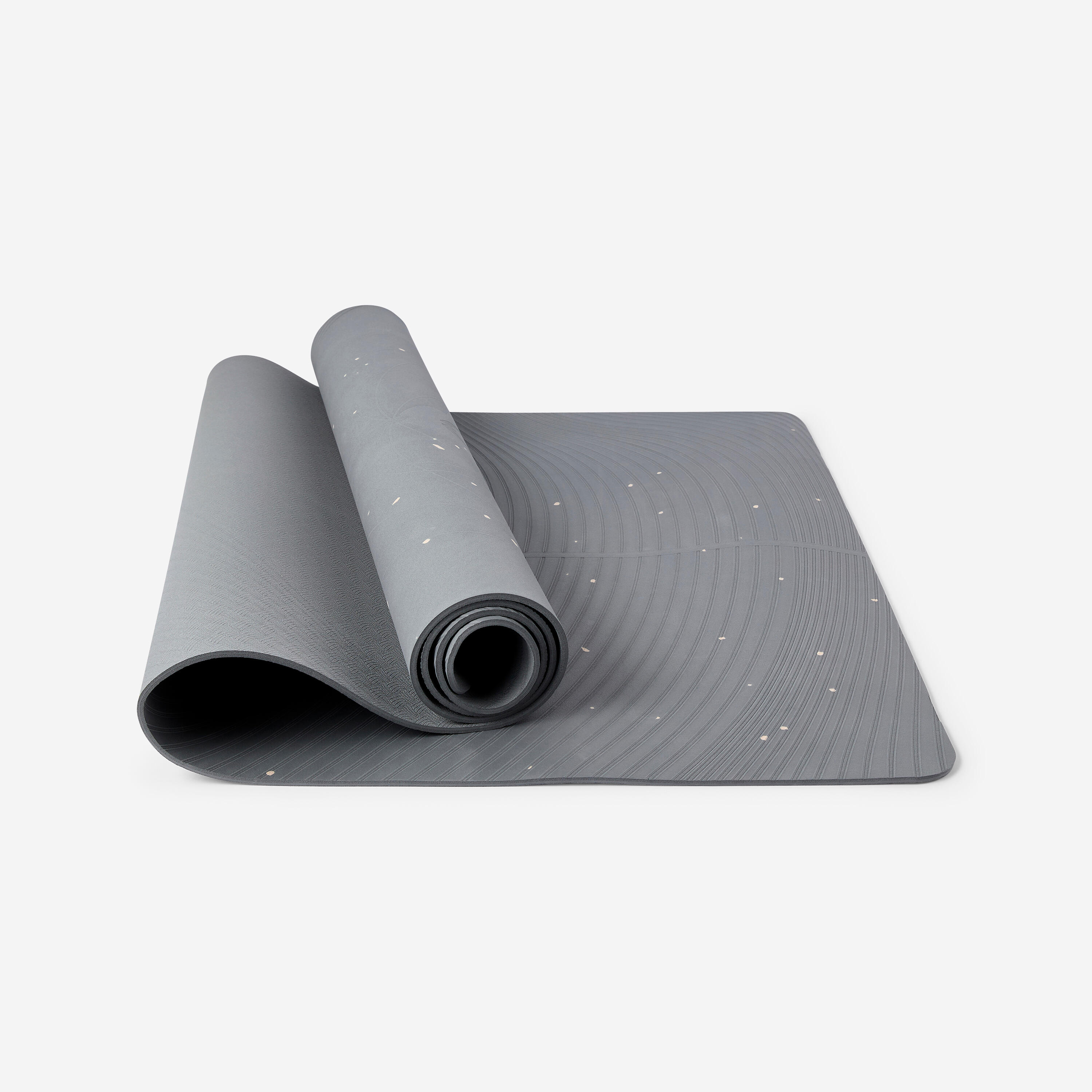 Yogamatte für sanftes Yoga XL 200 × 75 cm × 5 mm - grau
