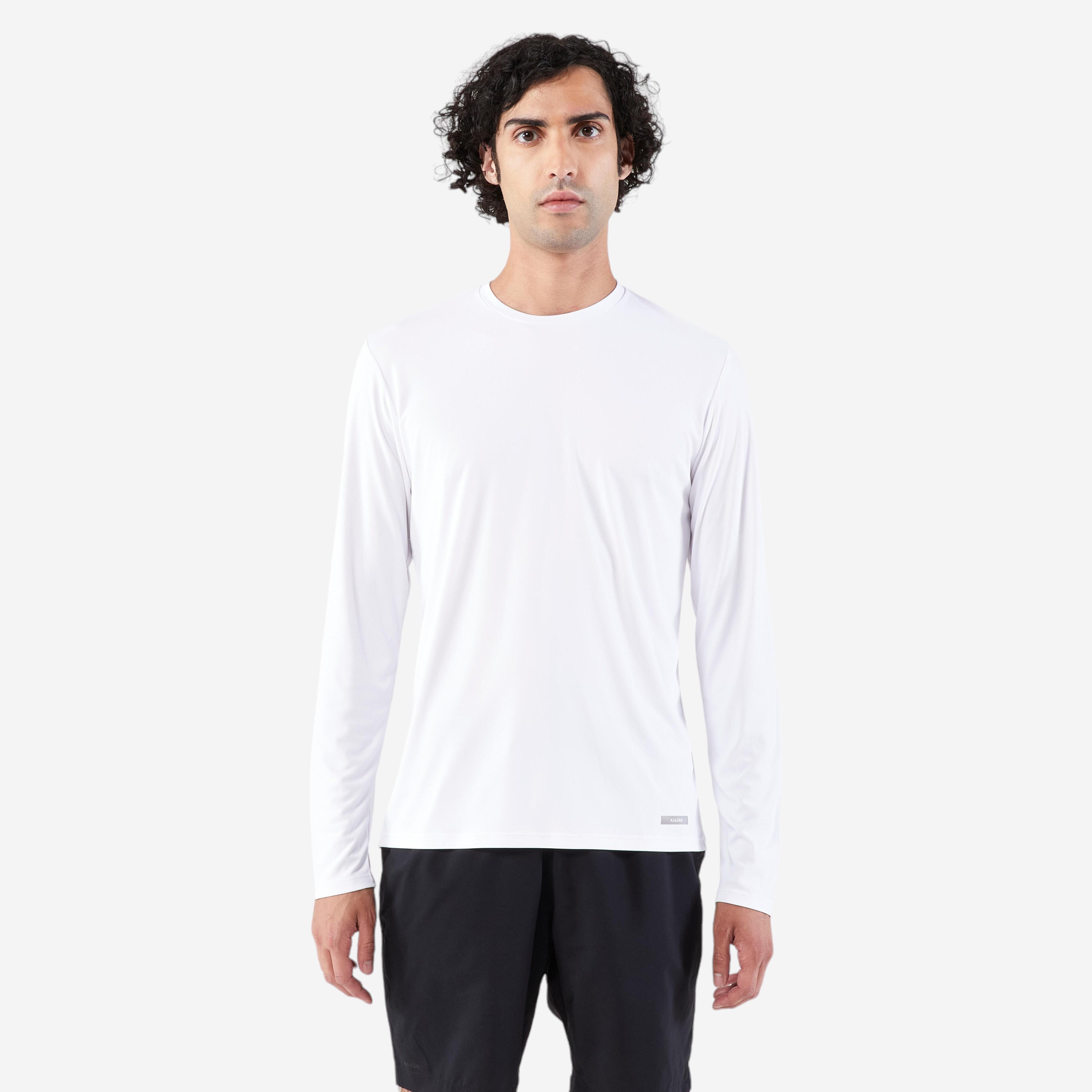 Laufshirt langarm Herren UV Schutz - Dry 500 UV weiss
