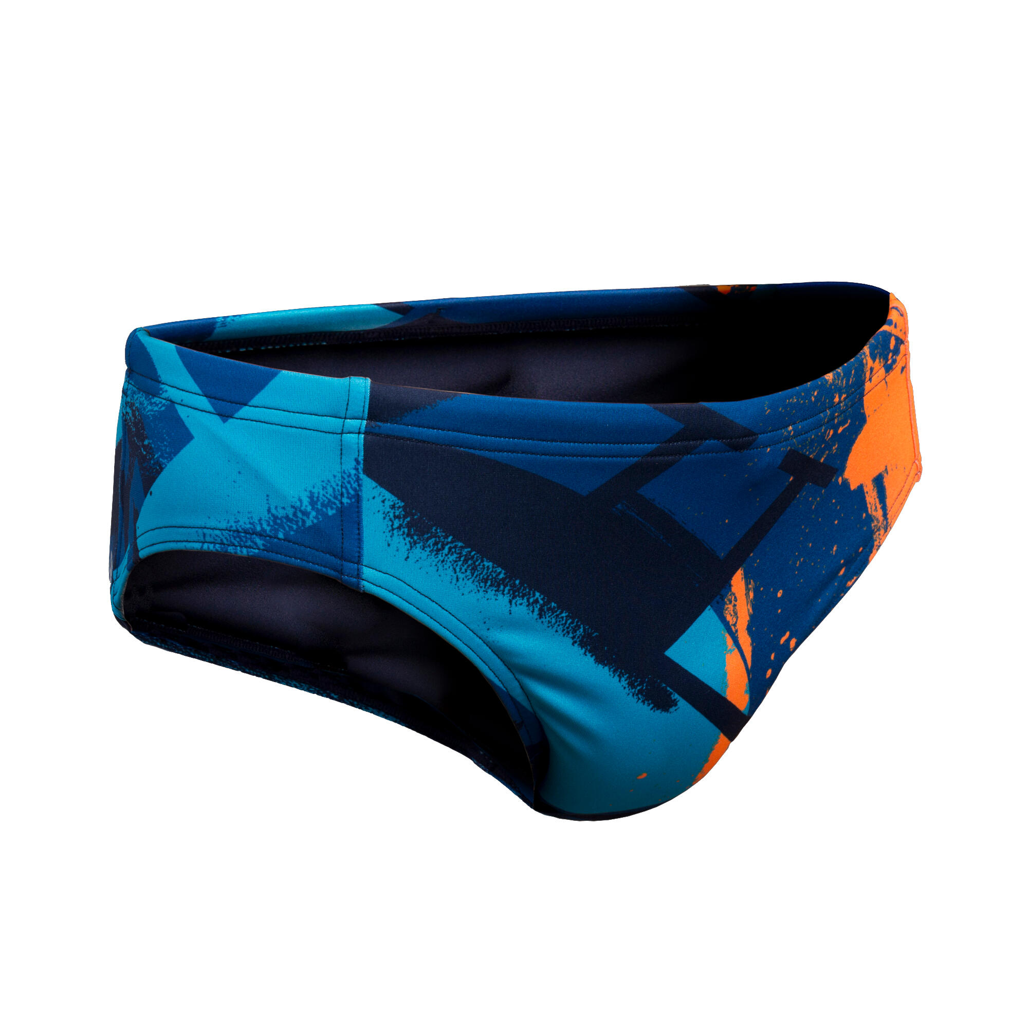 Badehose Slip Wasserball Herren - WP500 Street blau