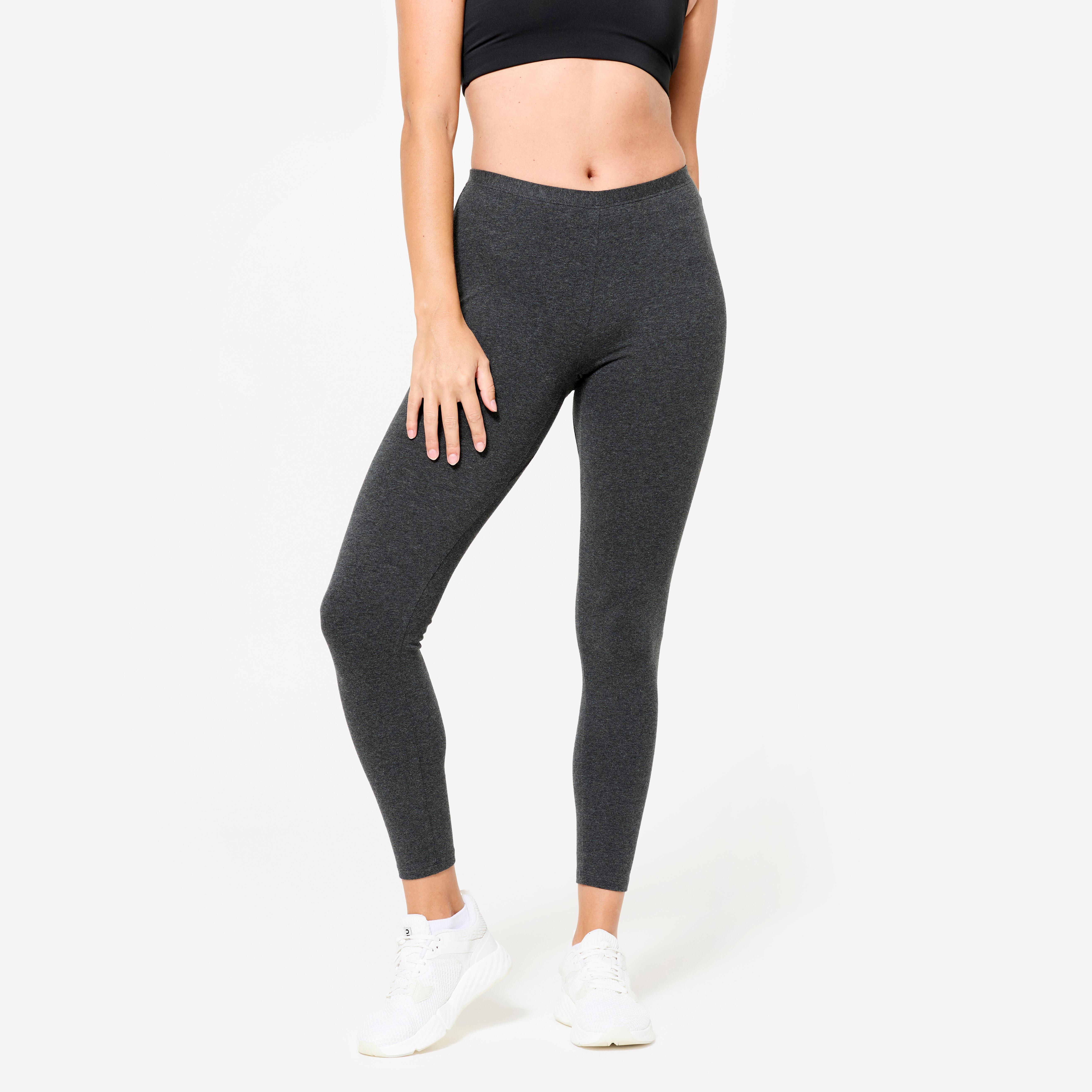 Leggings Damen Slim - grau meliert