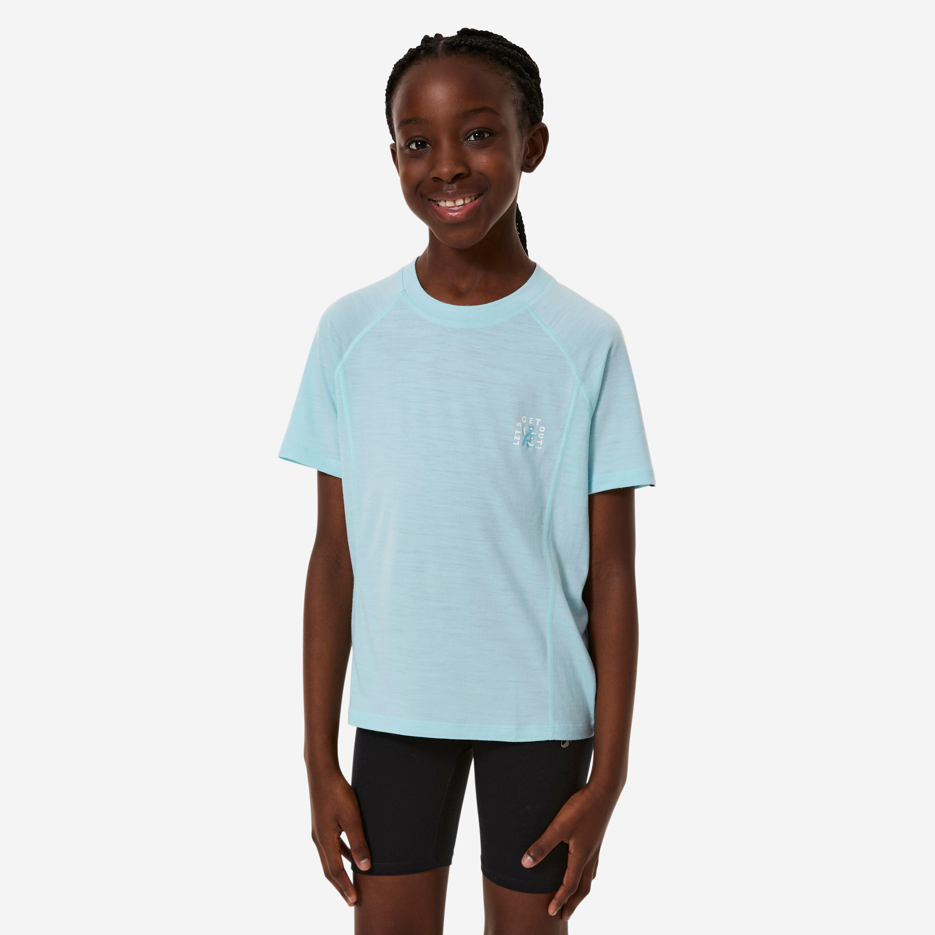 Merinoshirt Kinder Gr. 122–170 kurzarm - MH900 blau