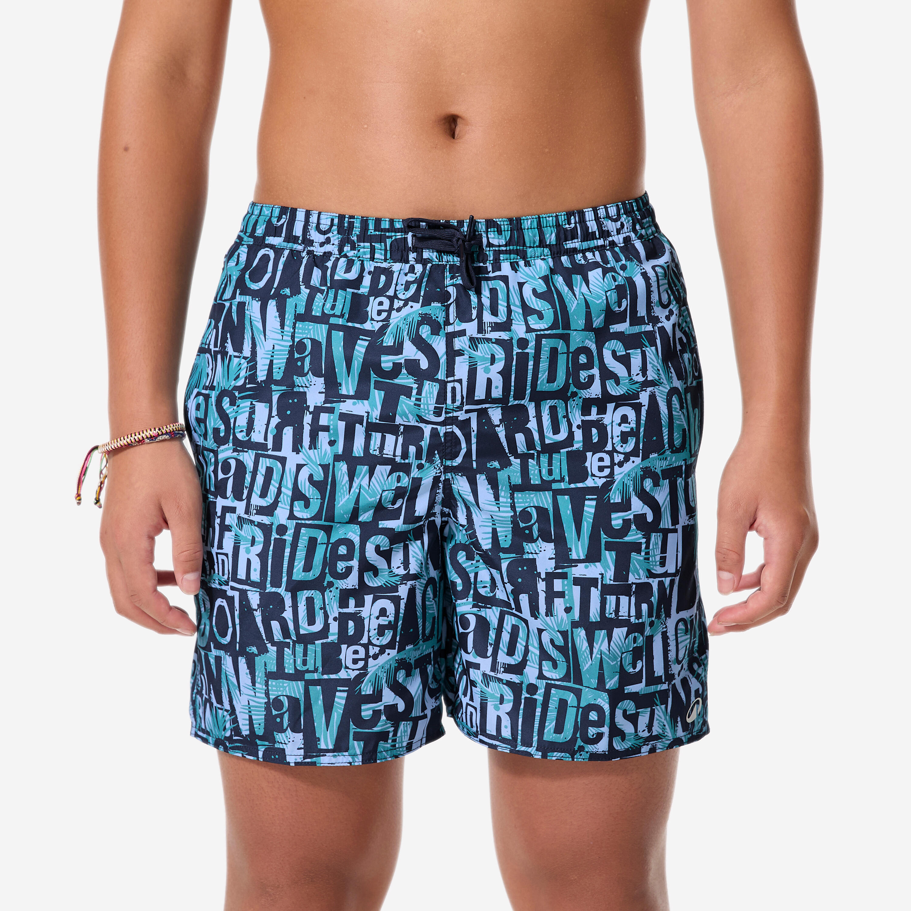 Boardshorts Kinder 100 Typestree blau