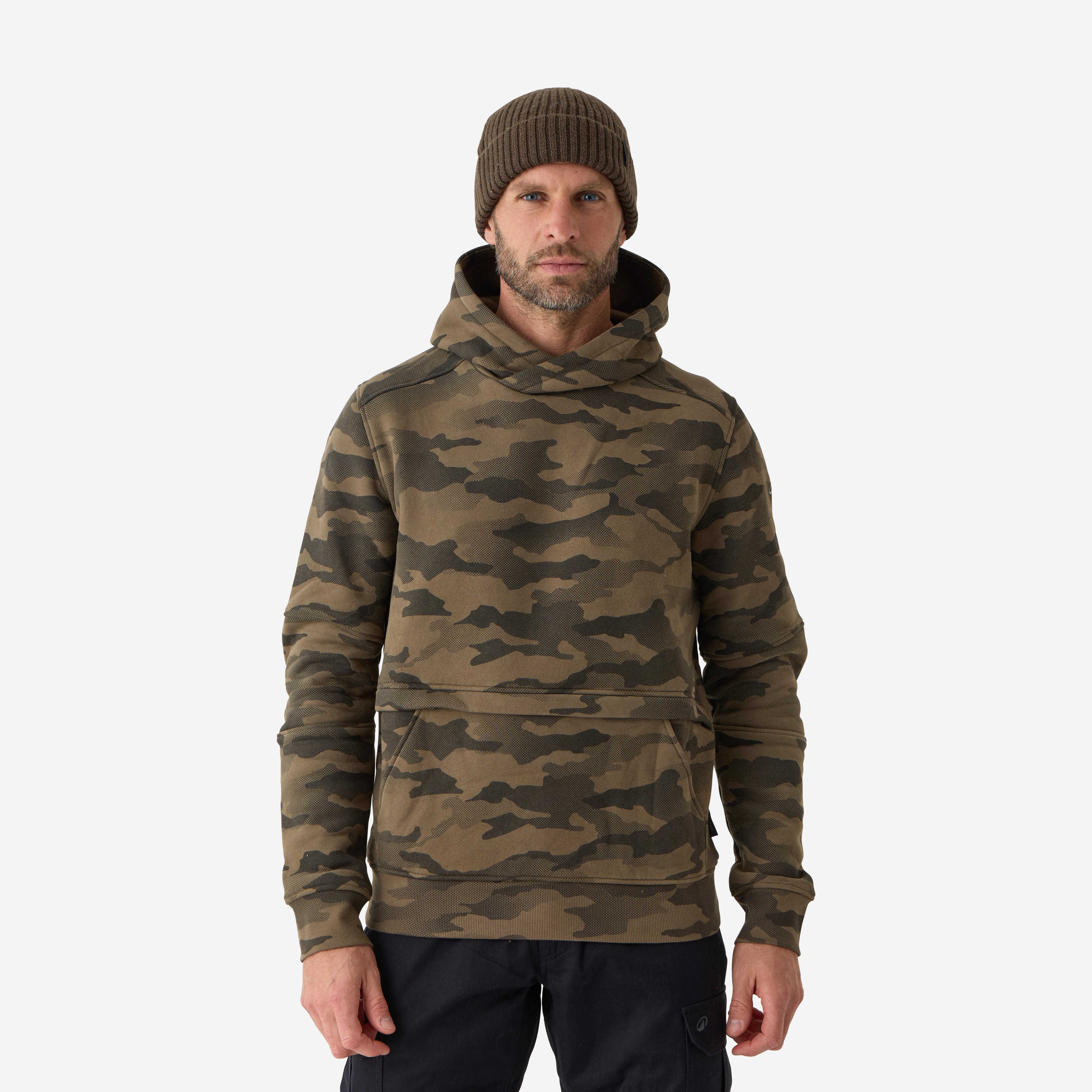 Kapuzensweatshirt 500 Camouflage