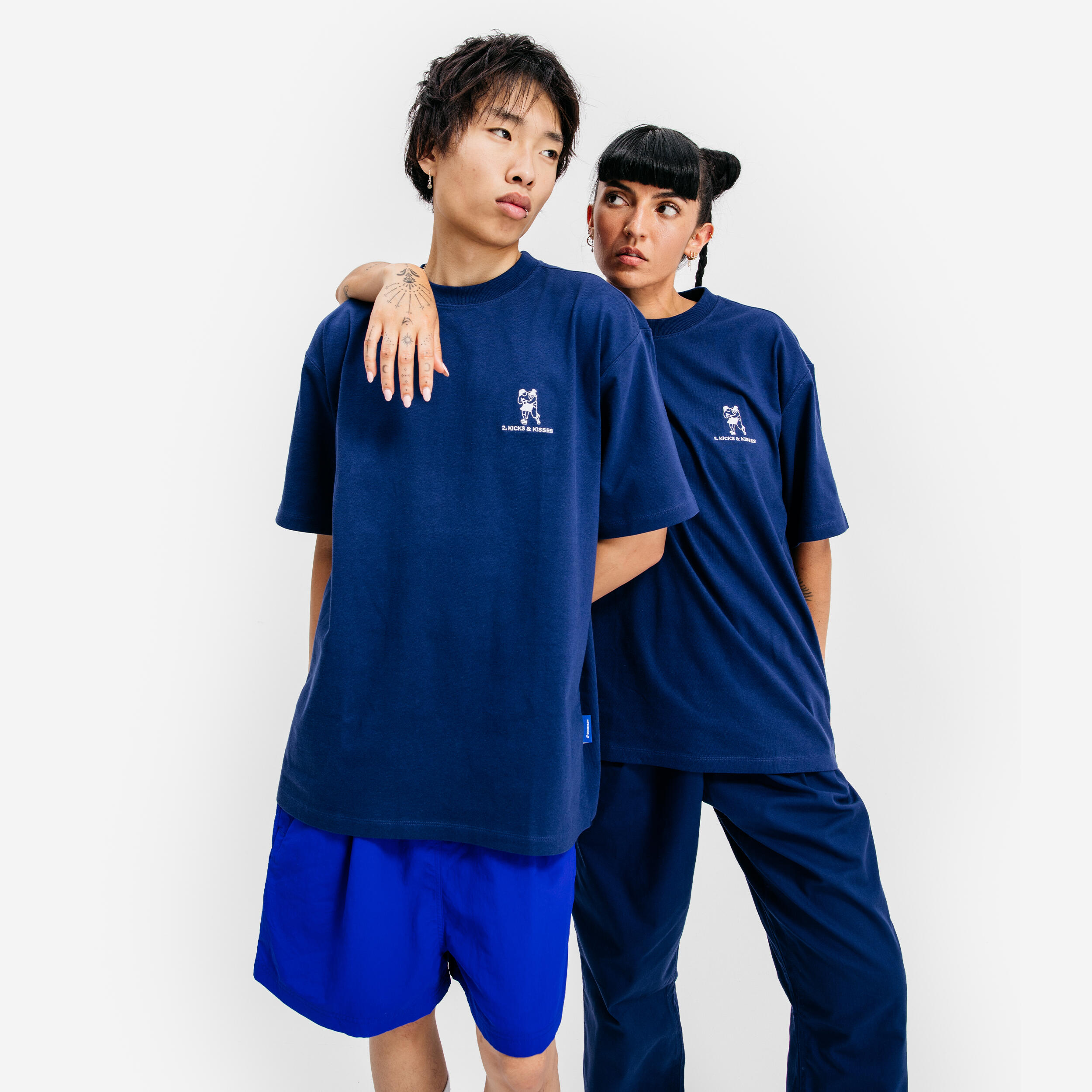 T-Shirt mit Grafik - Uppercute blau