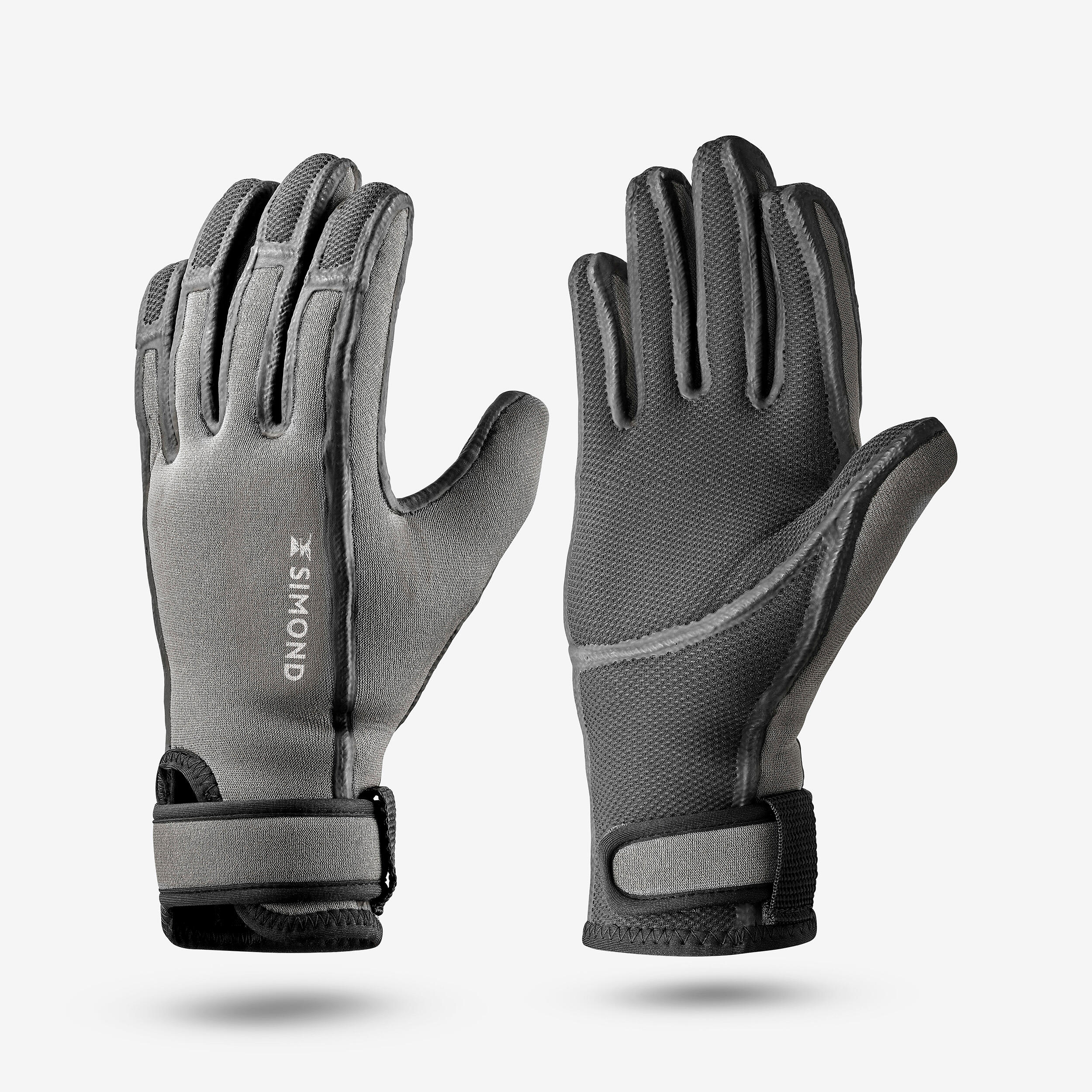 Canyoning-Neoprenhandschuhe 500 3 mm Erwachsene grau