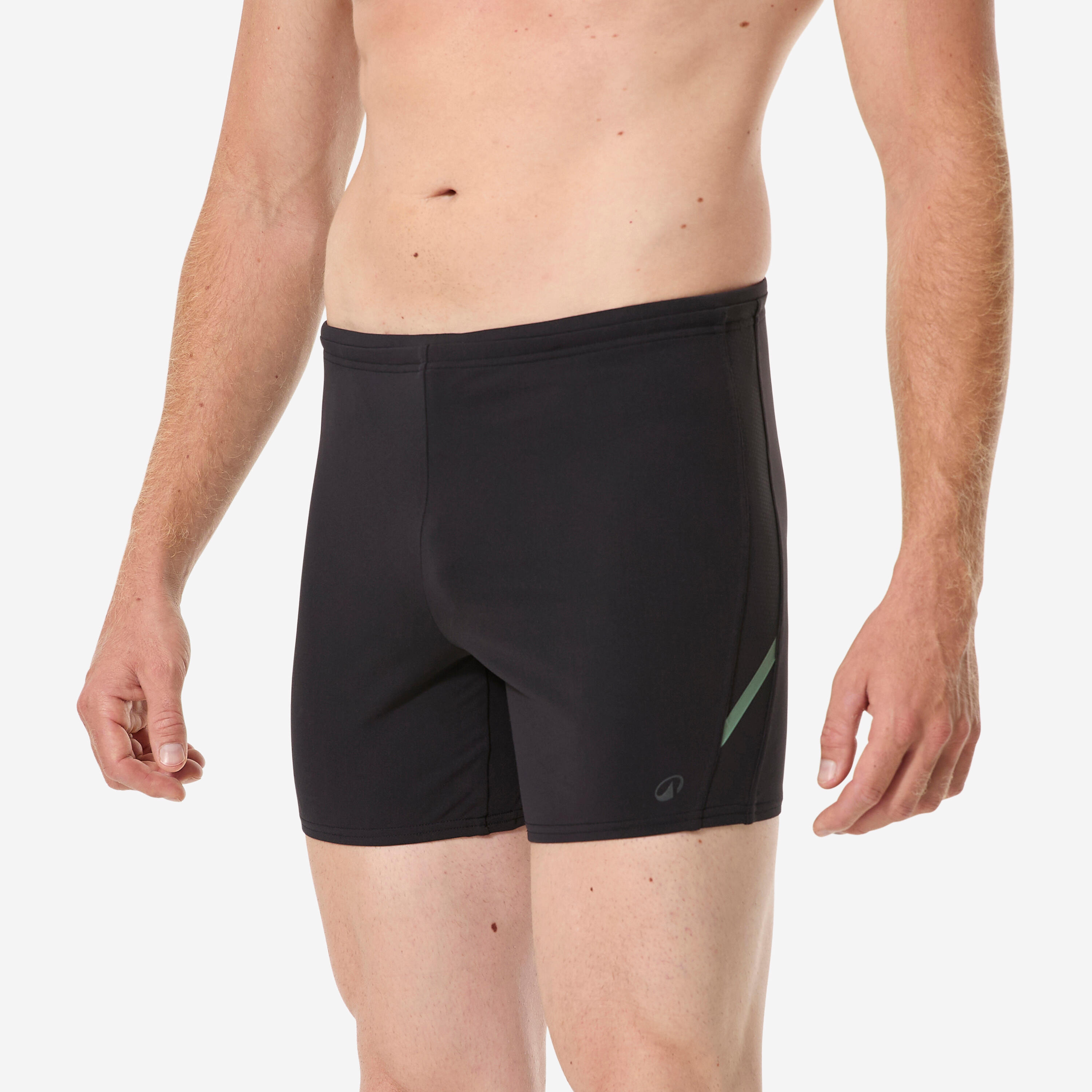 Badehose Boxer Herren lang - Yoko schwarz