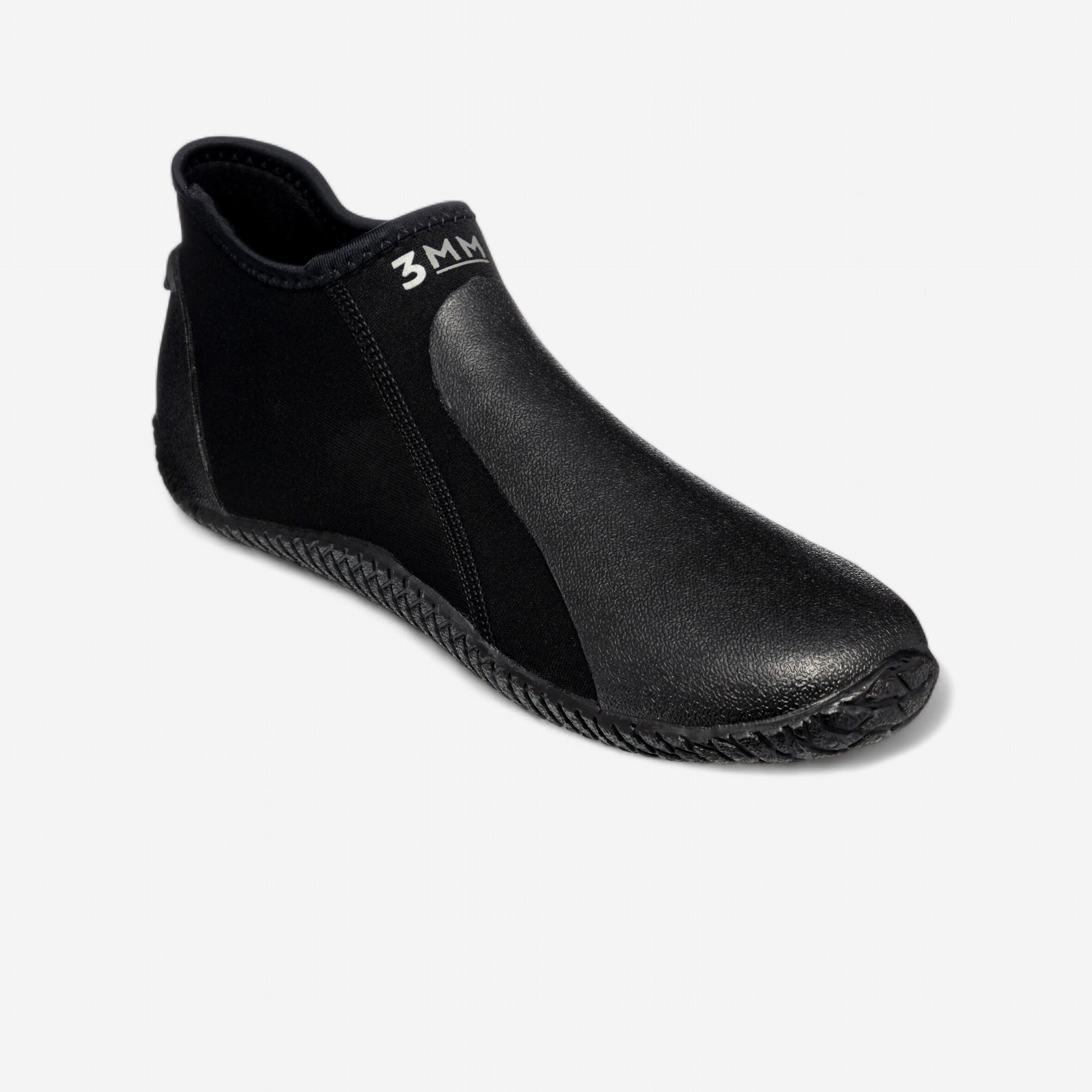 Neoprenschuhe niedrig Tauchen  3 mm - schwarz