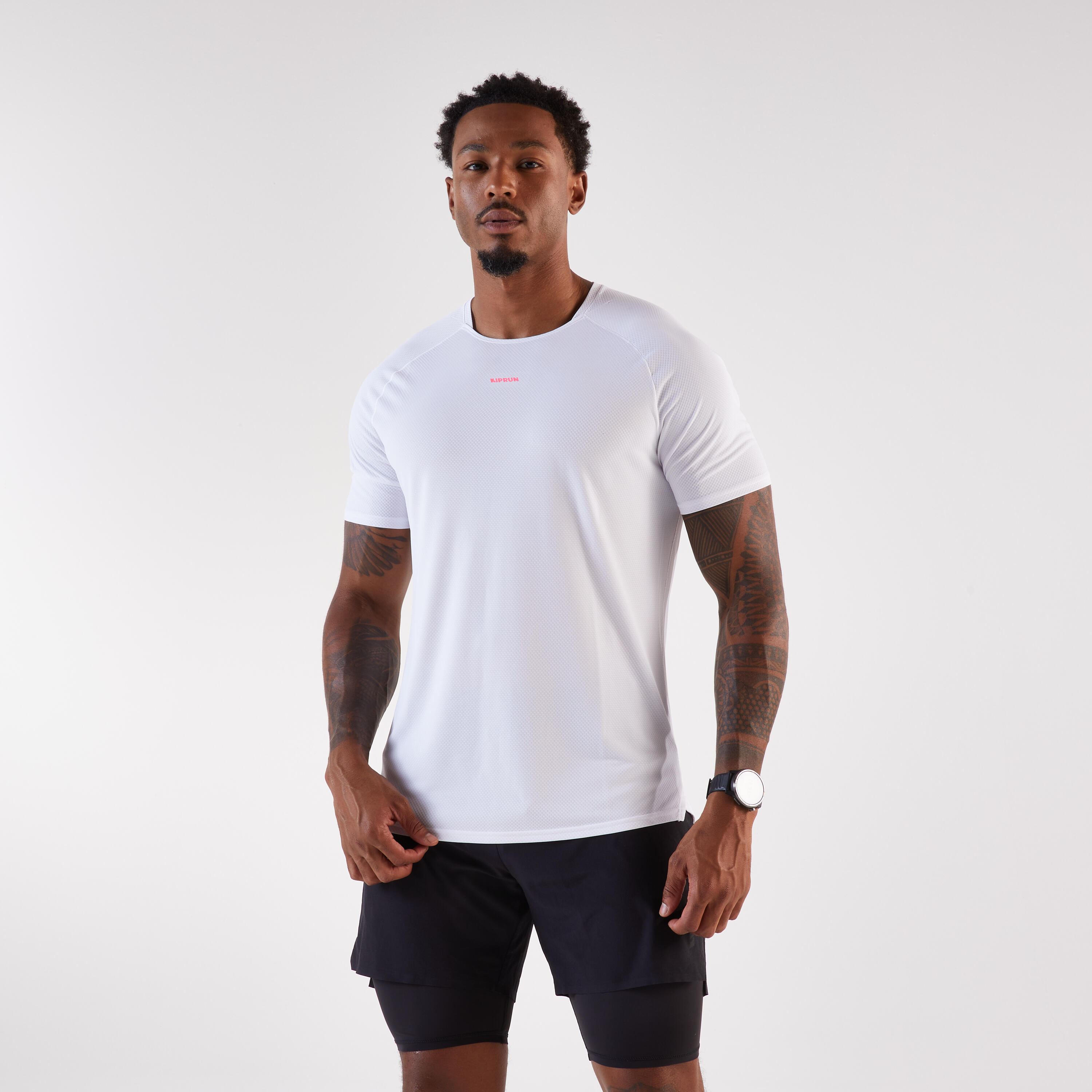 Laufshirt kurzarm Trailrunning Herren - Run 500 weiß