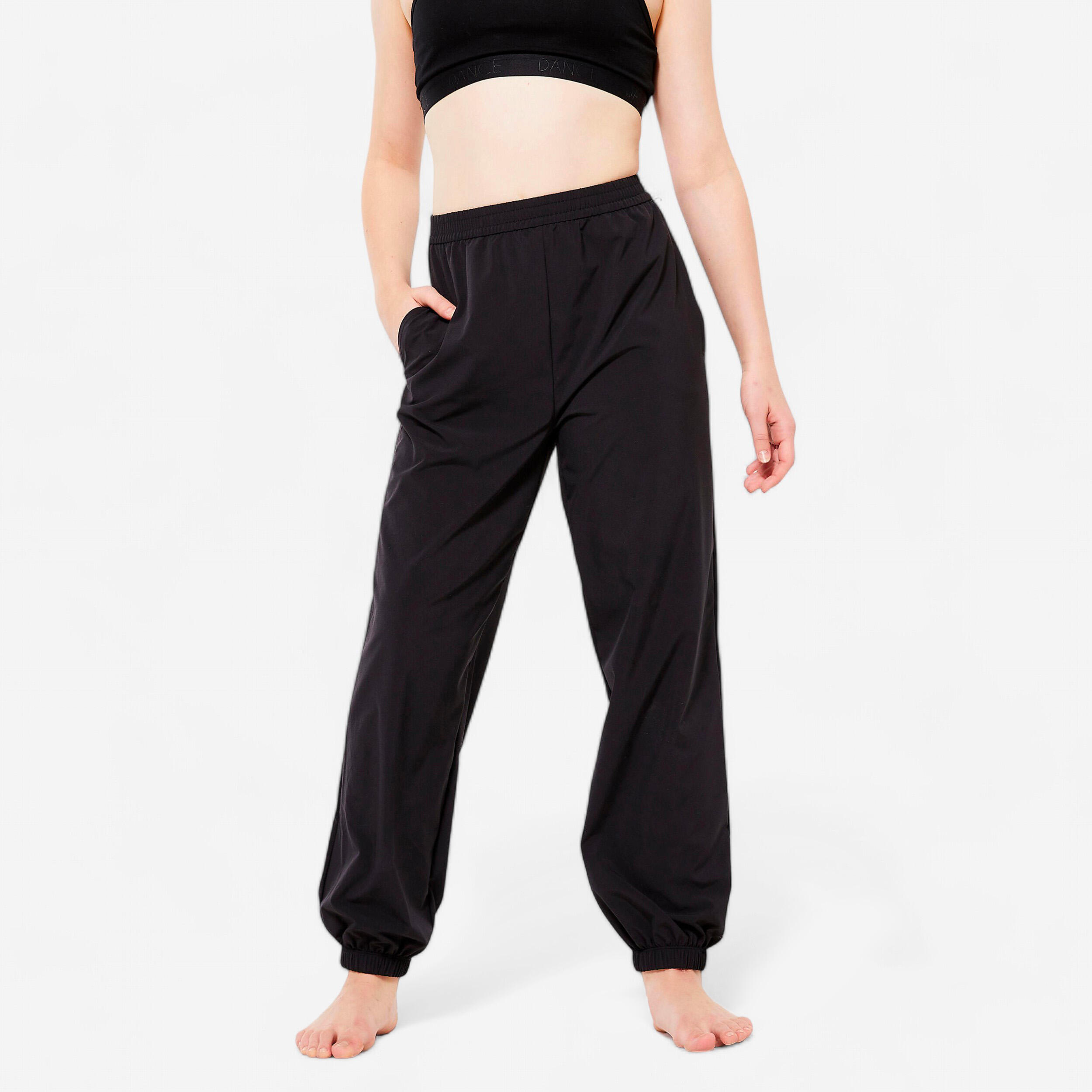 Tanzhose Modern Jazz Mädchen weit und leicht - schwarz