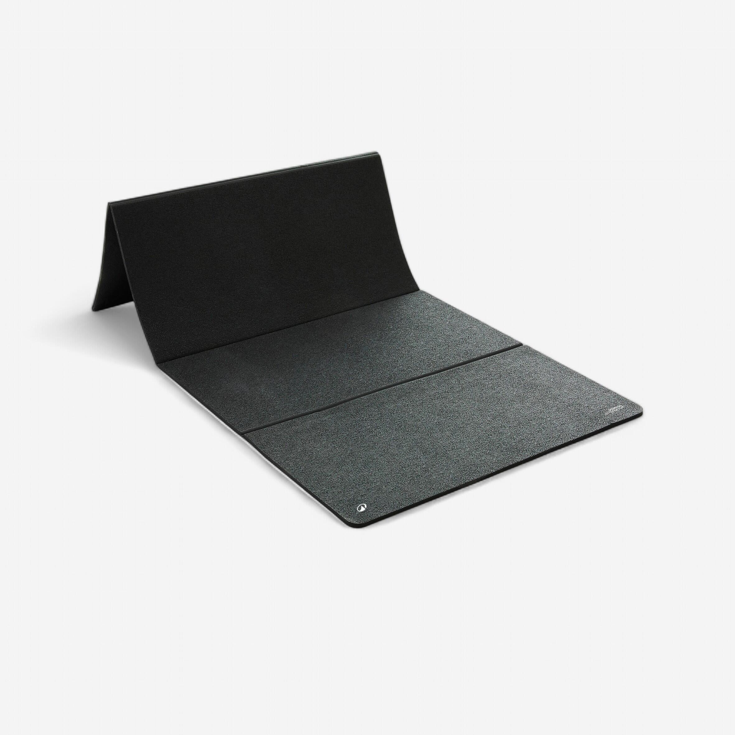 Gymnastikmatte faltbar In- und Outdoor Dicke 8 mm - schwarz