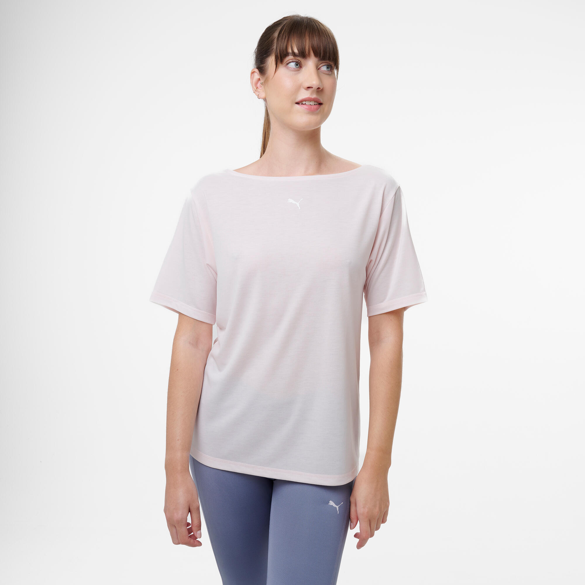 T-Shirt Damen weit - hellrosa