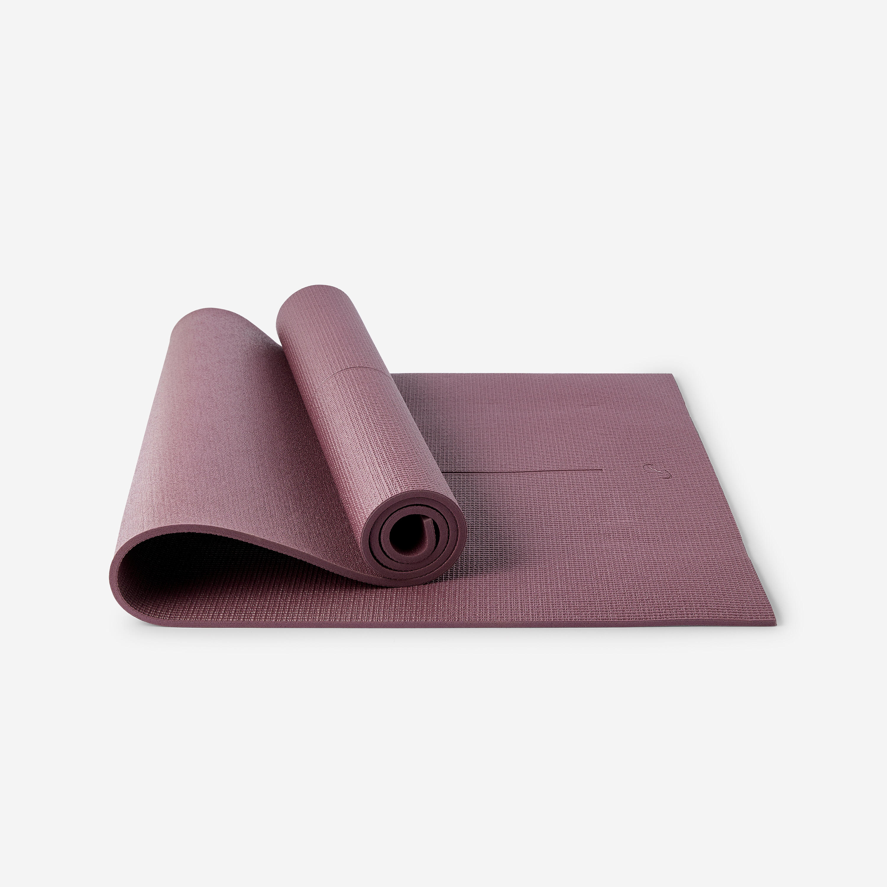 Yogamatte für sanftes Yoga rutschfest Komfort 8 mm - bordeaux