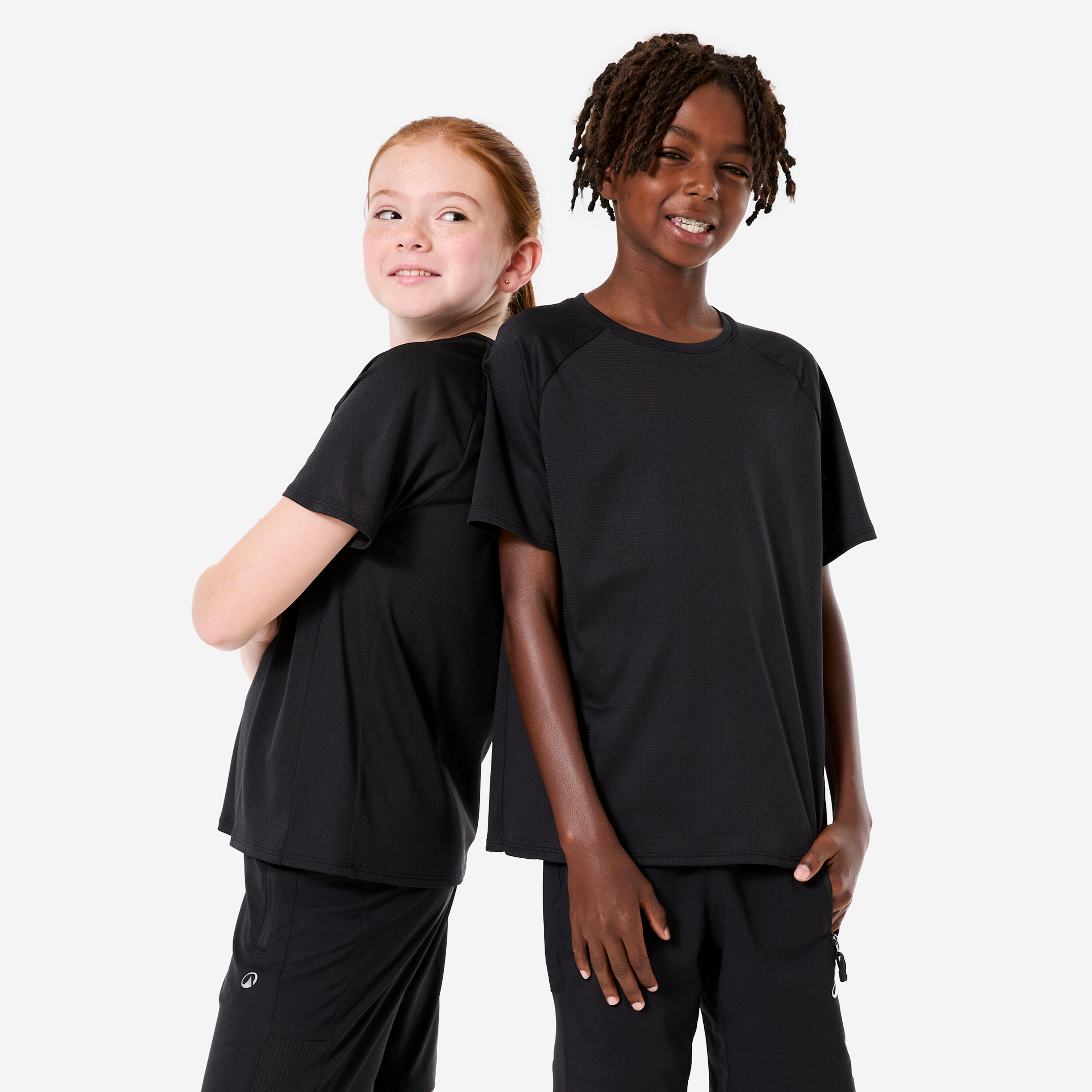 T-Shirt Kinder Synthetik - schwarz
