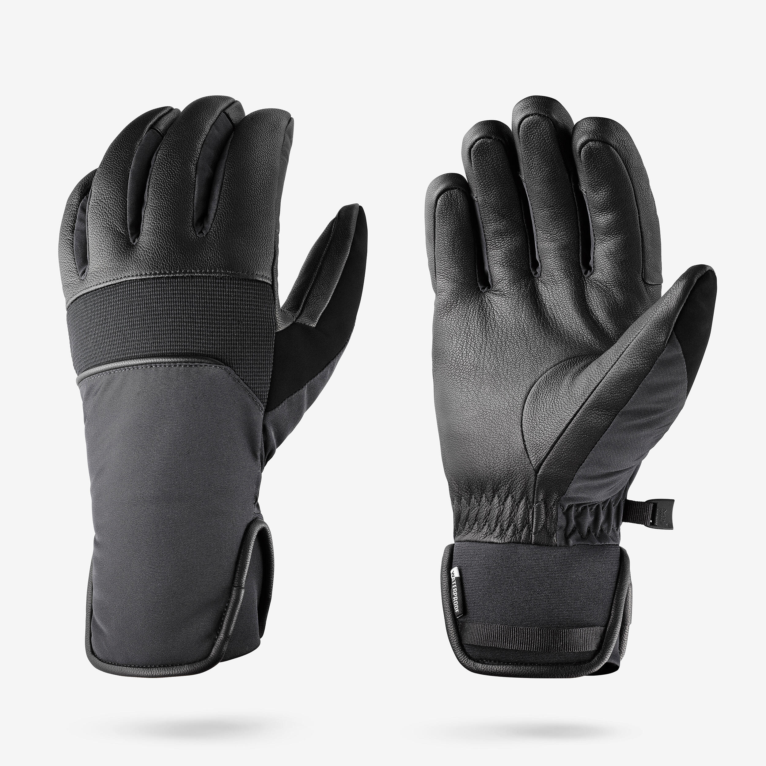Skihandschuhe Erwachsene weich - 500 Sport schwarz