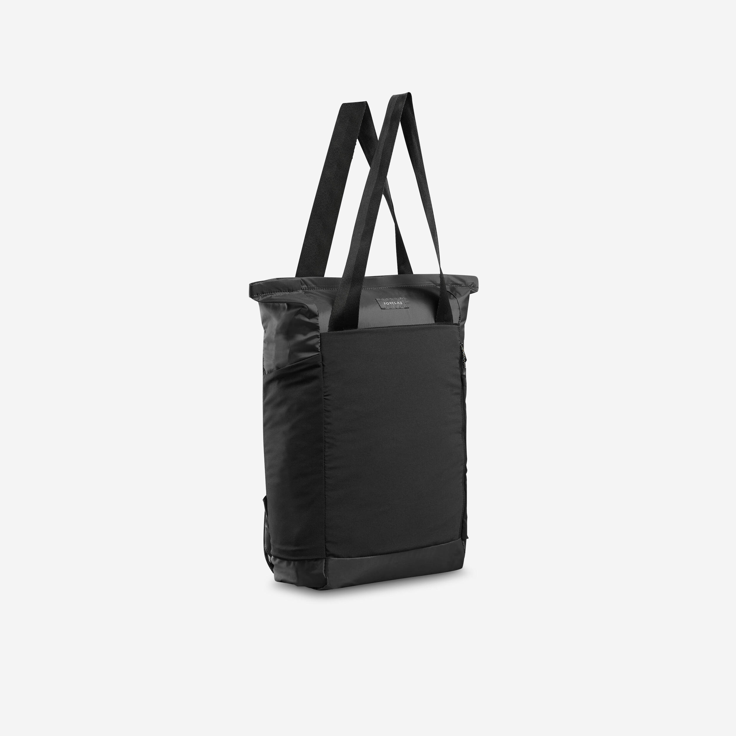 2-in-1 Rucksack/Tasche kompakt Trekking - Travel 15 l schwarz