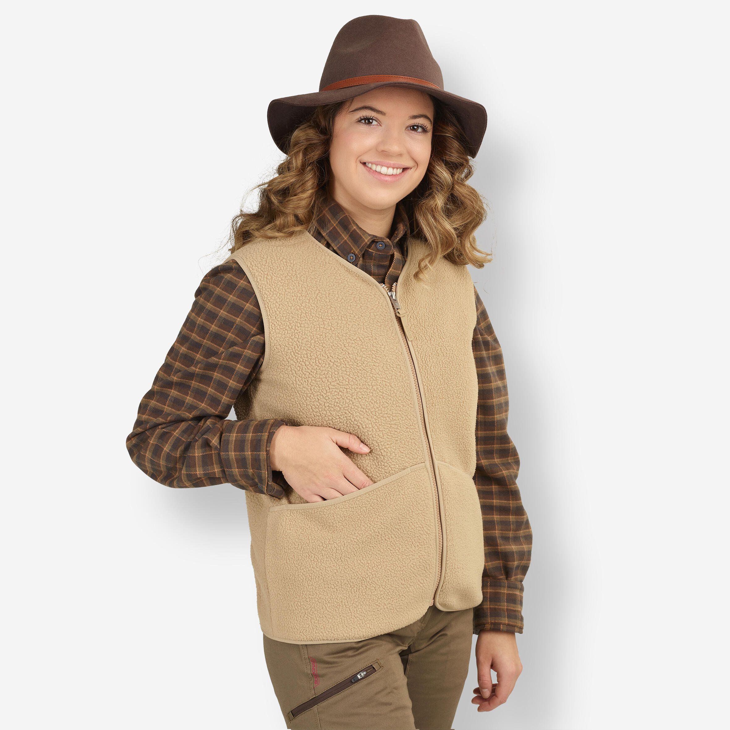 Fleeceweste Damen Baby Sherpa