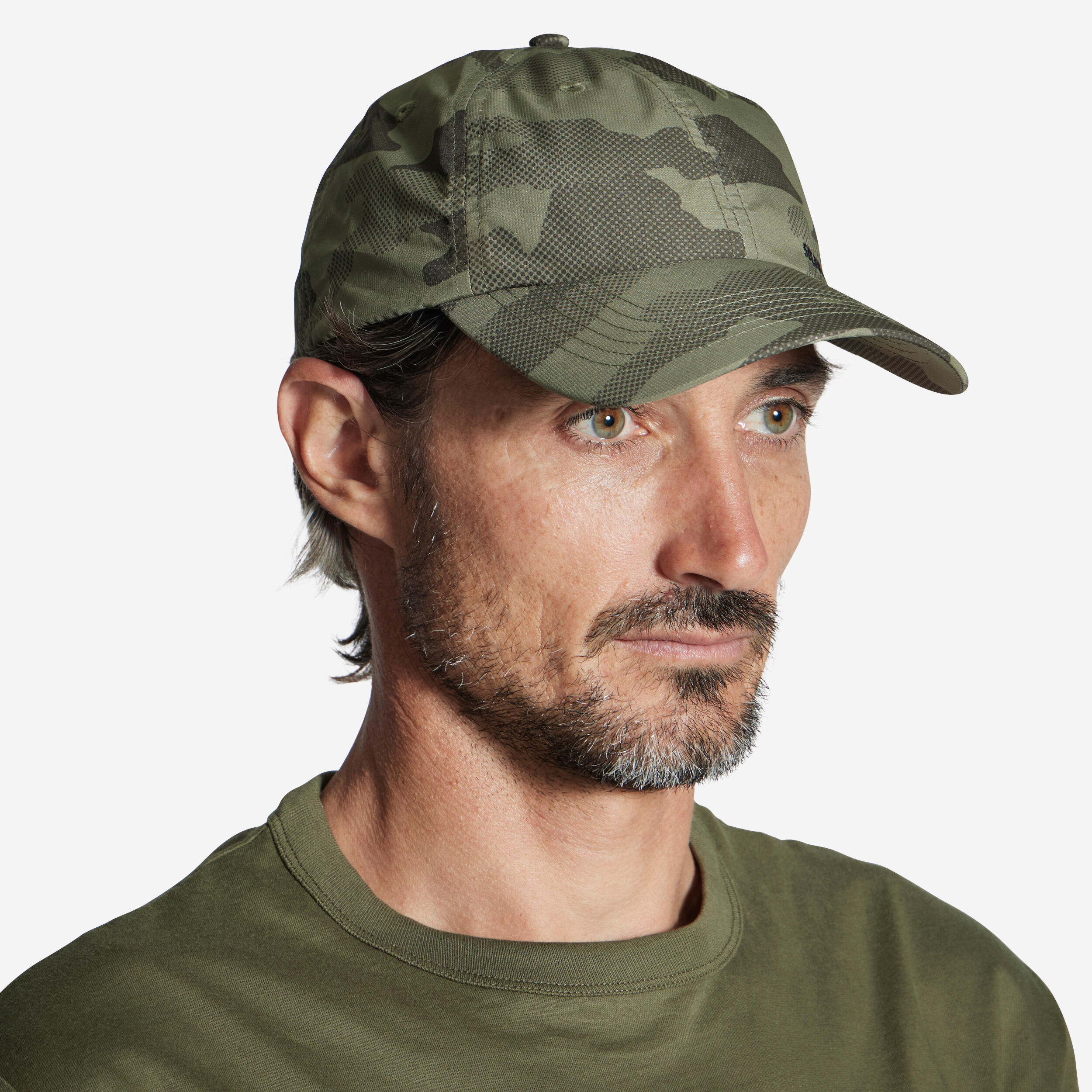 Schirmmütze 100 leicht Camouflage grün