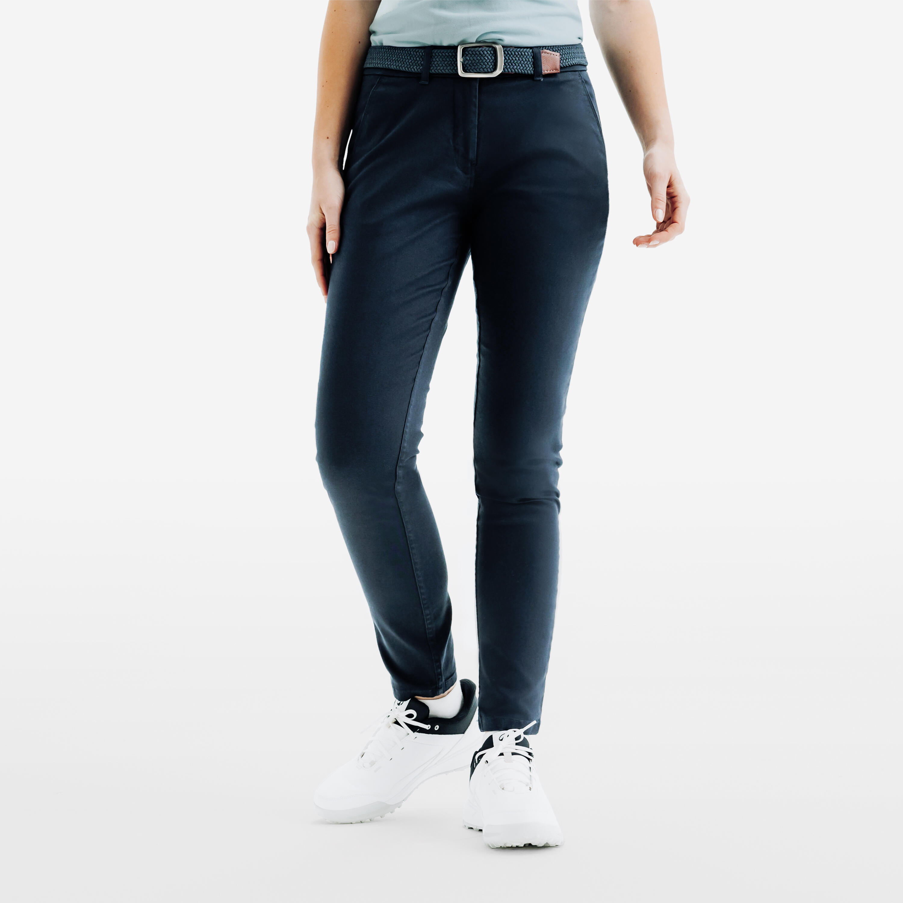 Damen Golfhose Baumwolle - MW500 marineblau