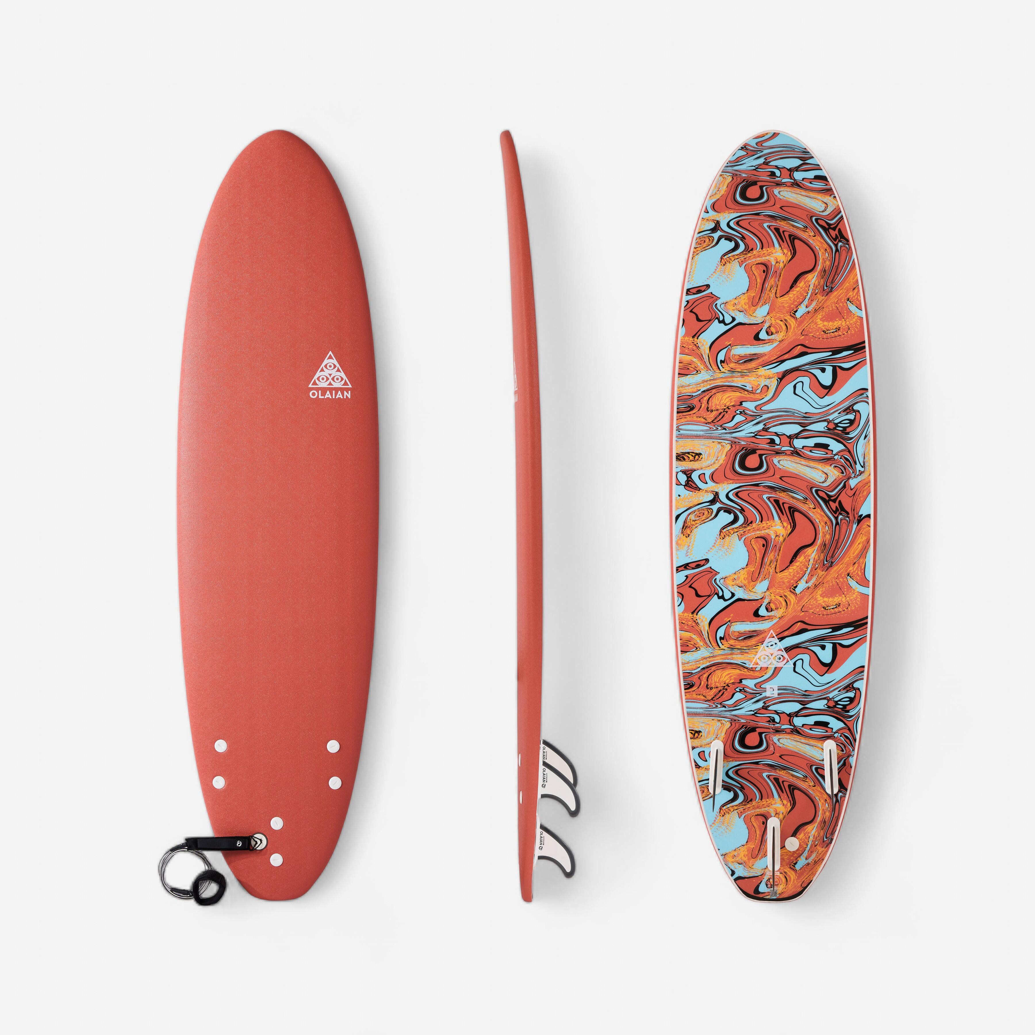 Surfboard Erwachsene/Kinder Schaumstoff 500 Soft 7´ orange
