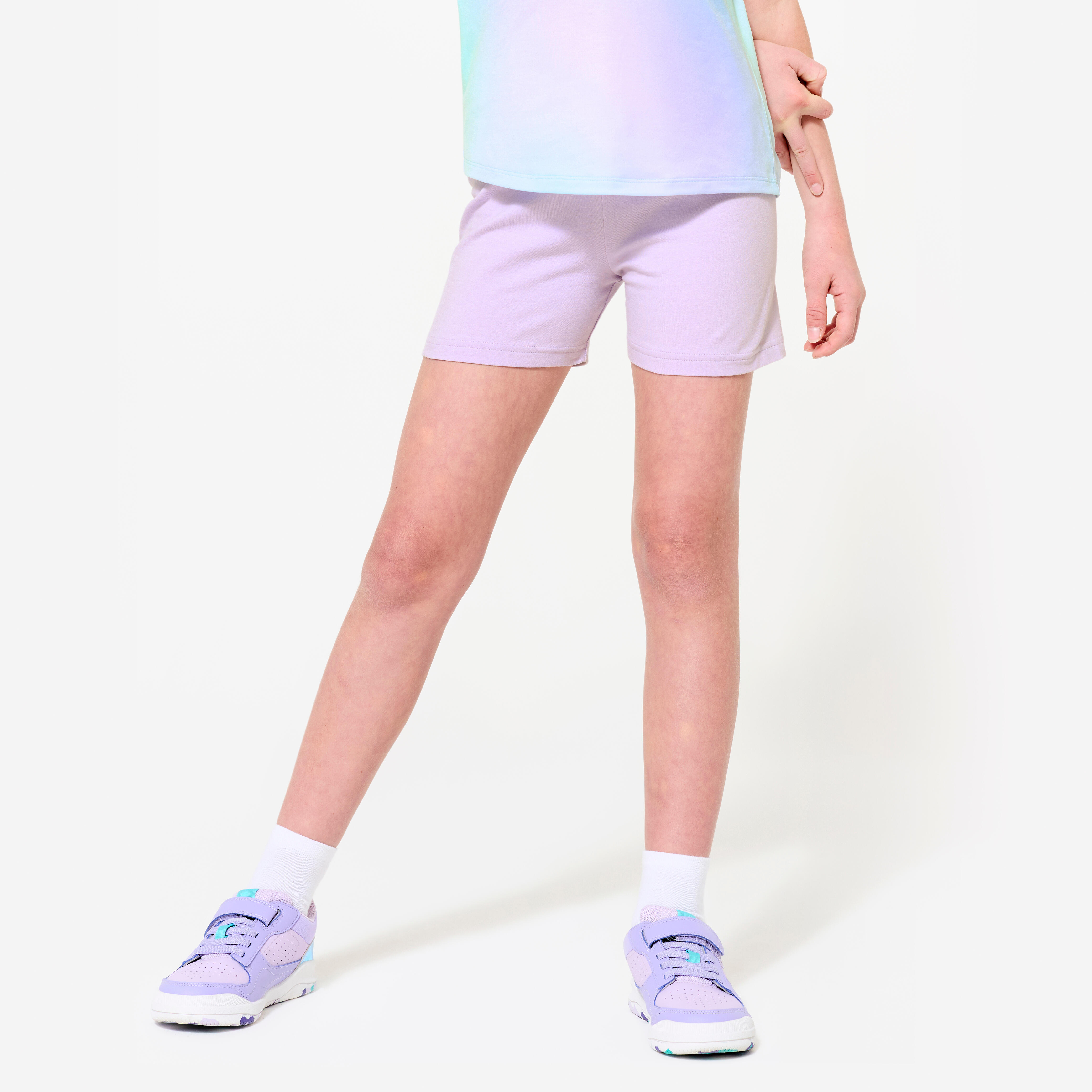 Shorts Mädchen Baumwolle kurz - violett